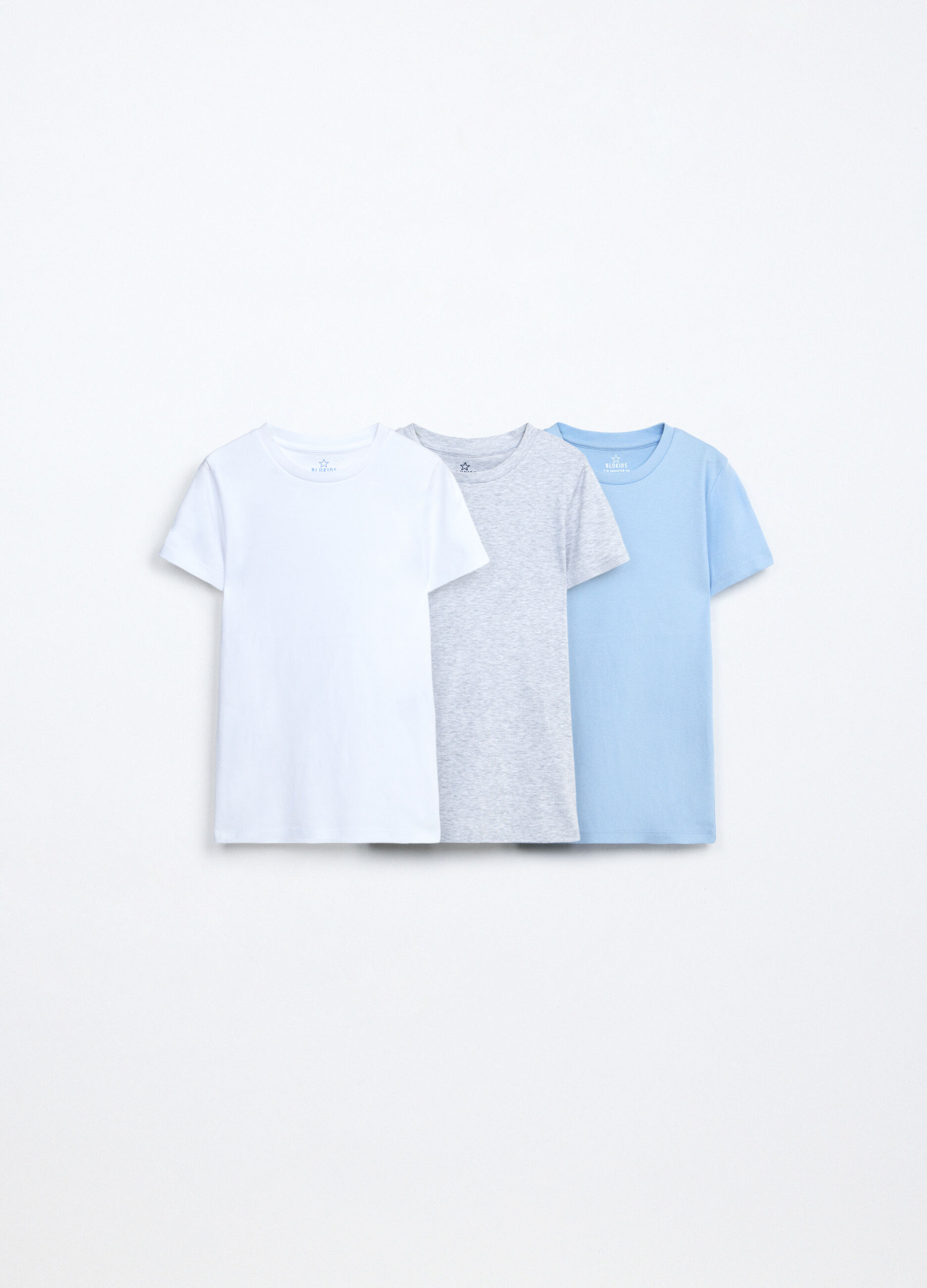 Pack 3 magliette intime in costina di puro cotone bambino