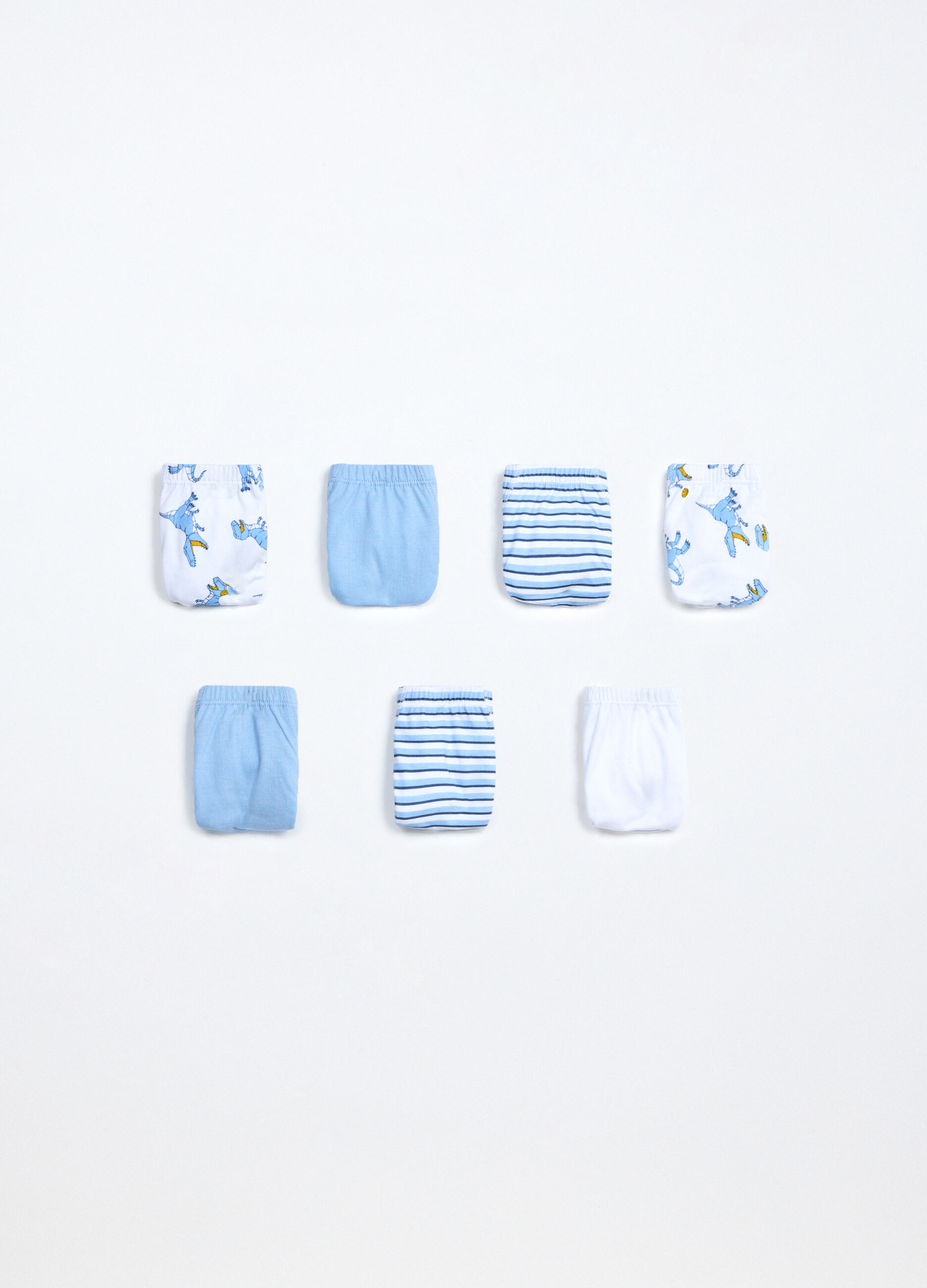 Pack 7 slip in jersey di puro cotone bambino