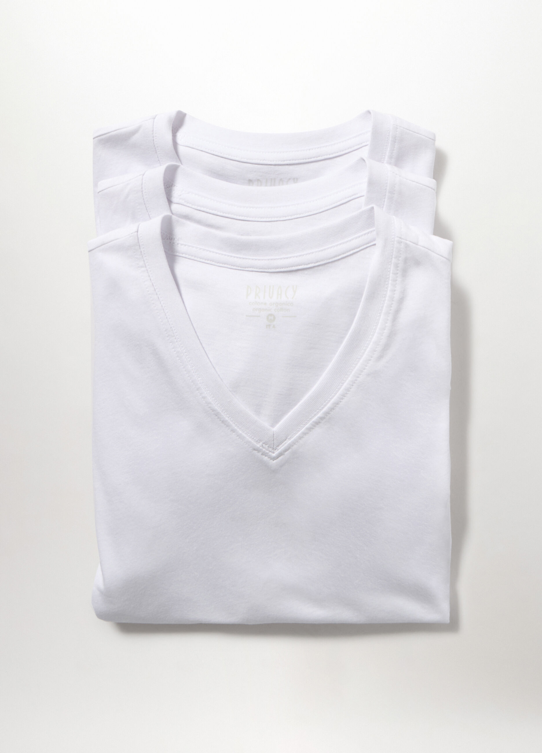 3 pack T-shirt collo a V in cotone uomo