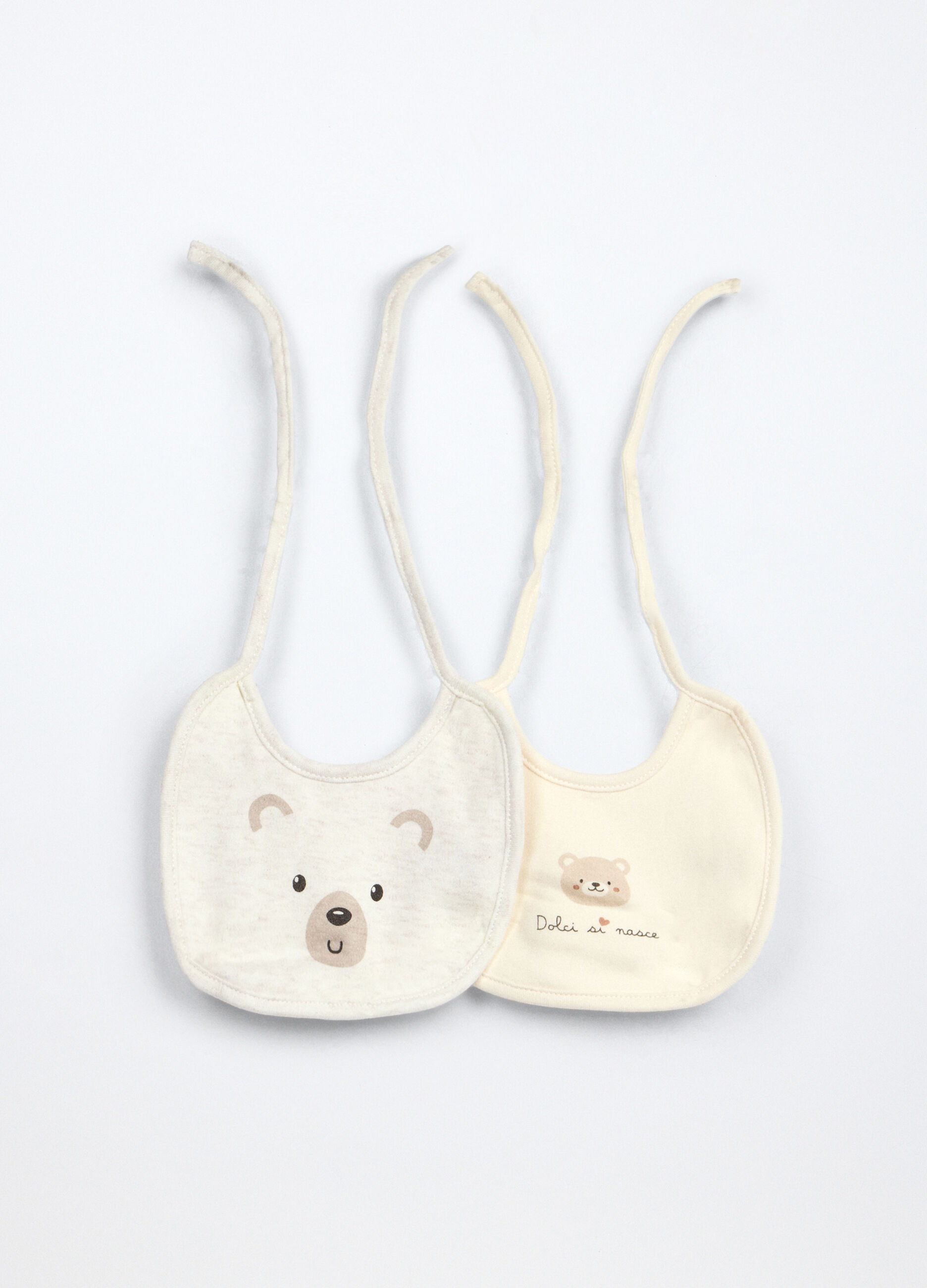 Pack 2 bavaglini in interlock di puro cotone