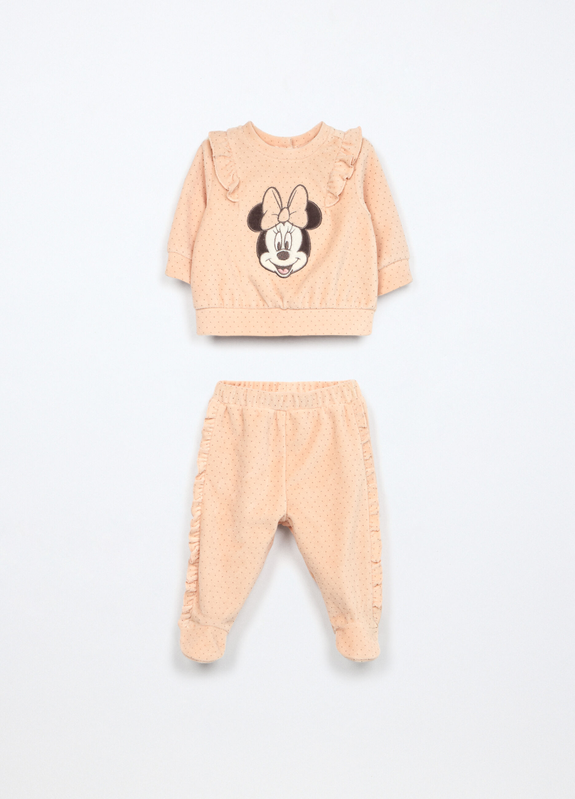 Set velour misto cotone neonata