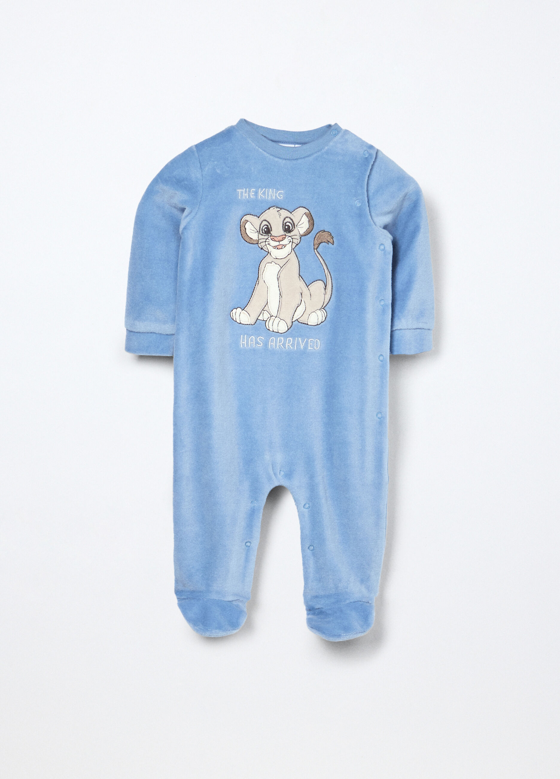 Tutina in misto cotone velours neonato