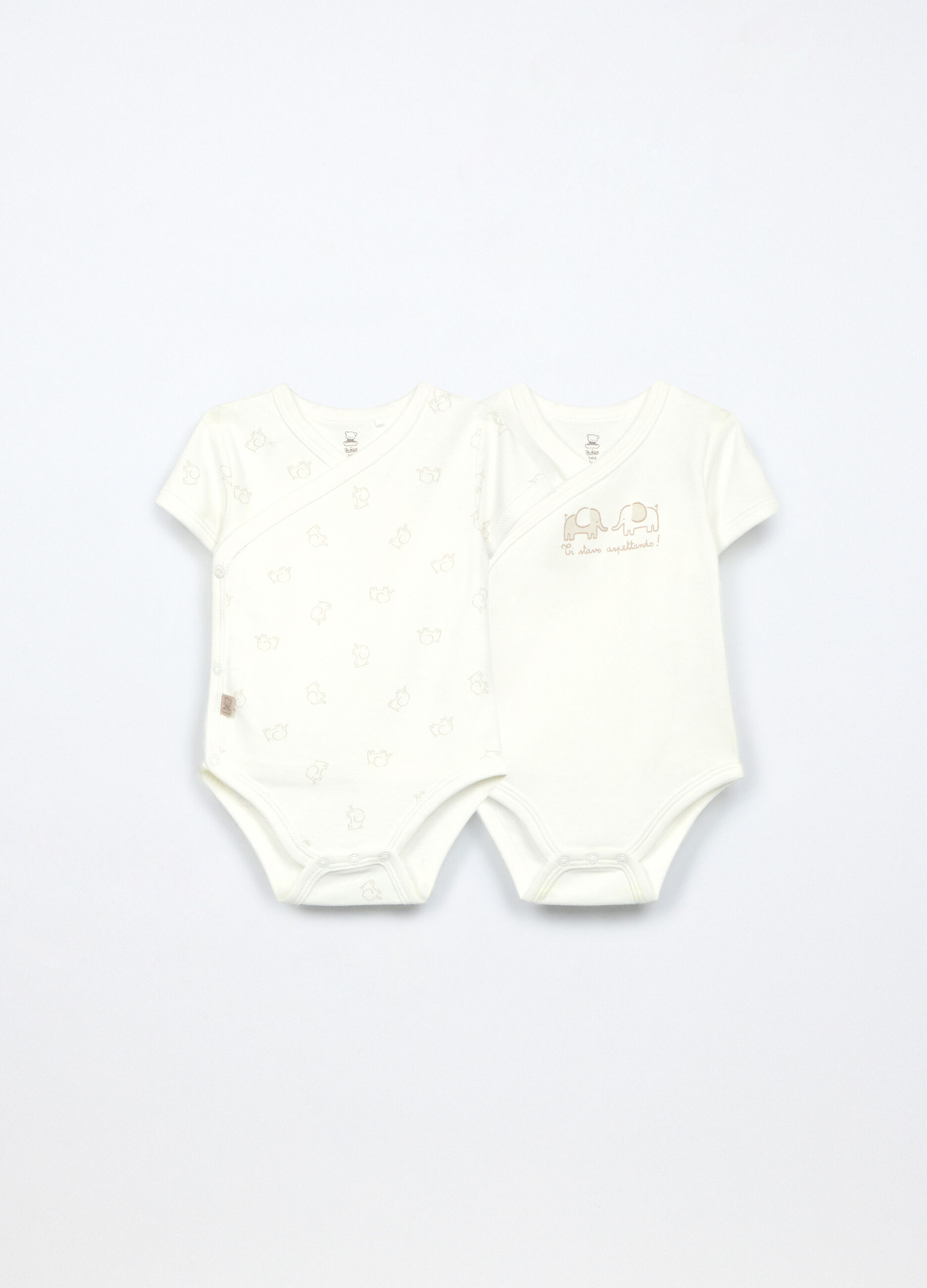 Pack 2 body in interlock di puro cotone neonato