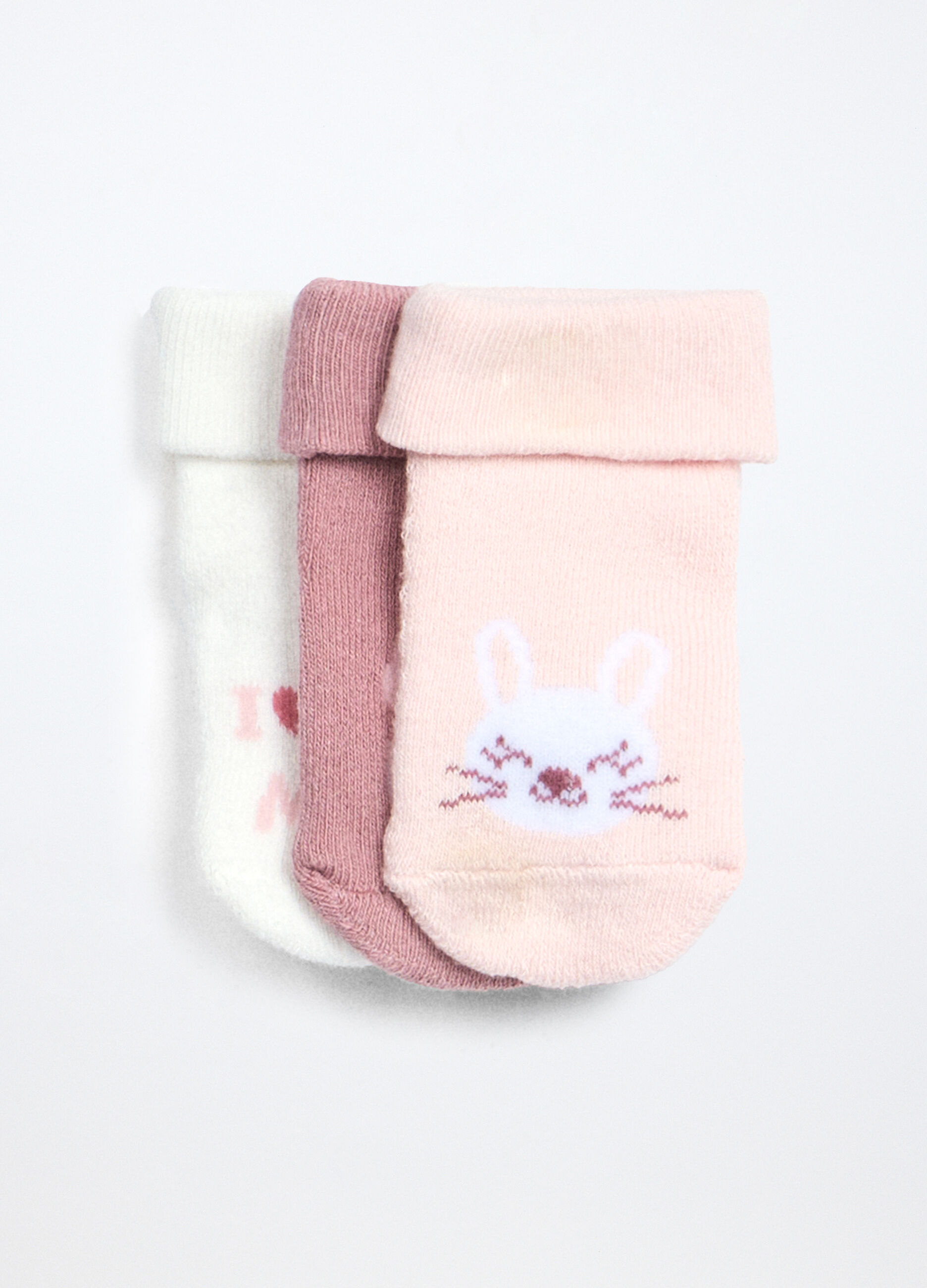 Pack 3 calzini in spugna di misto cotone neonata