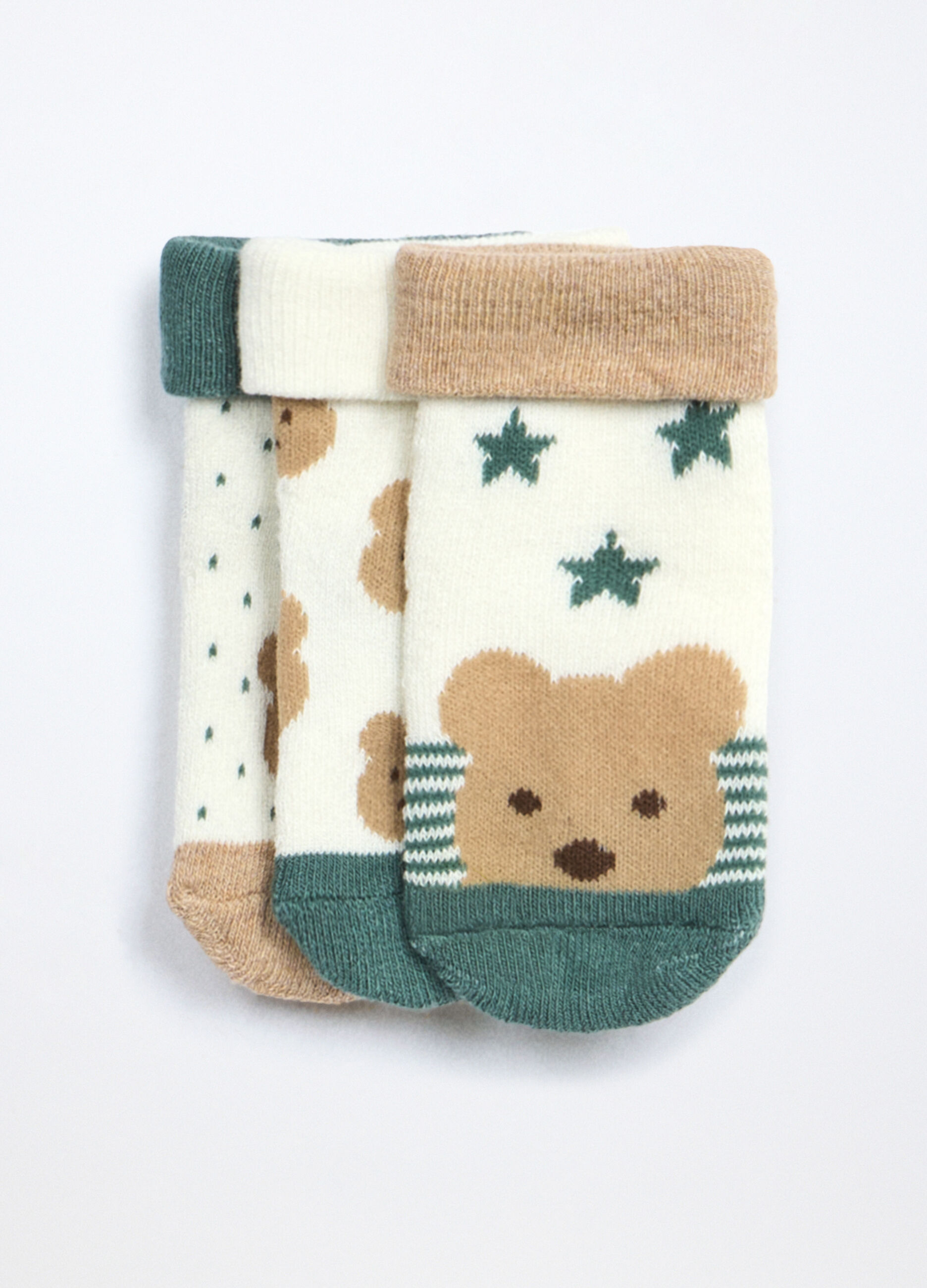 Pack 3 calzini in spugna di misto cotone neonato