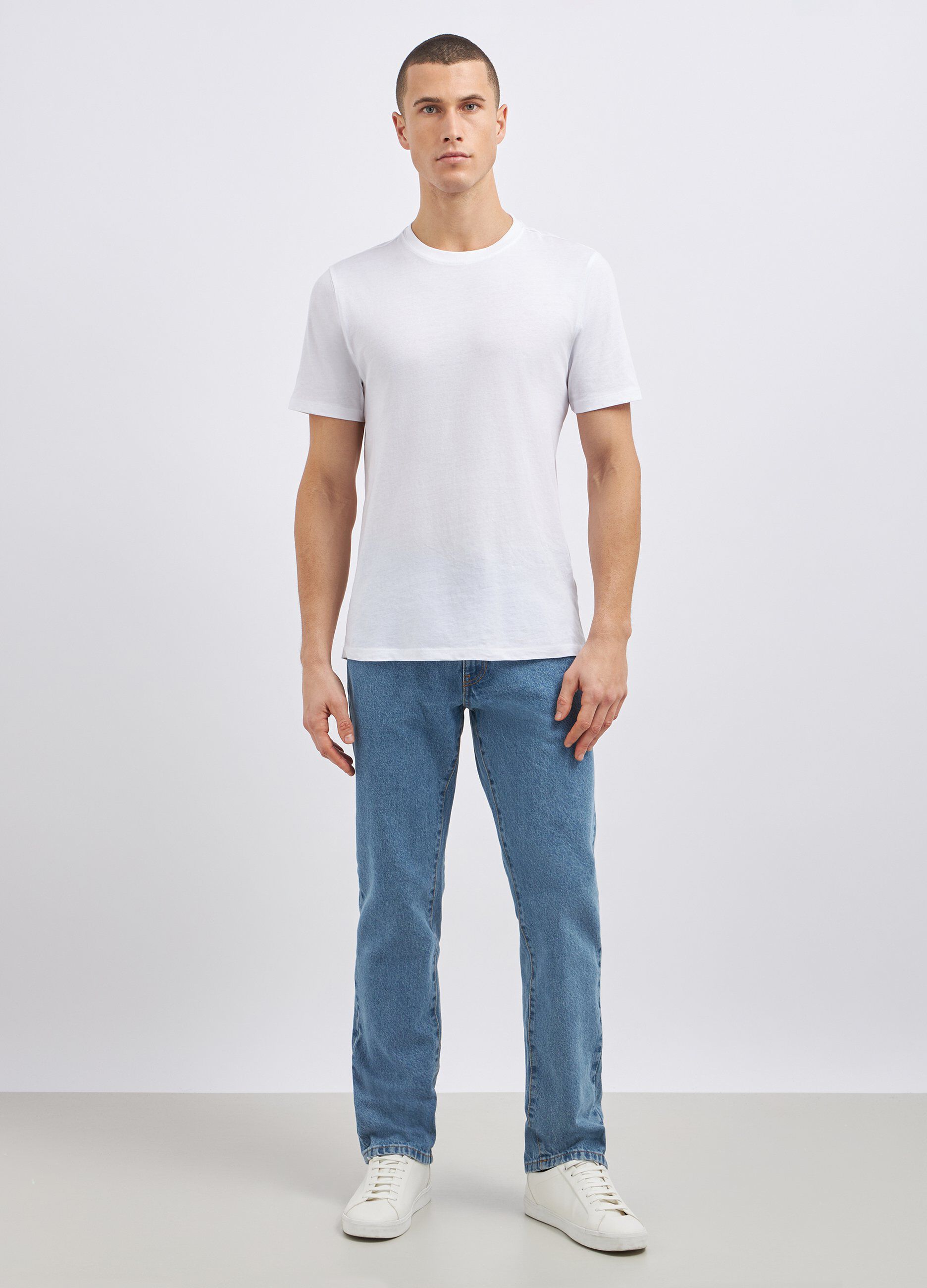 Jeans regular fit in puro cotone uomo