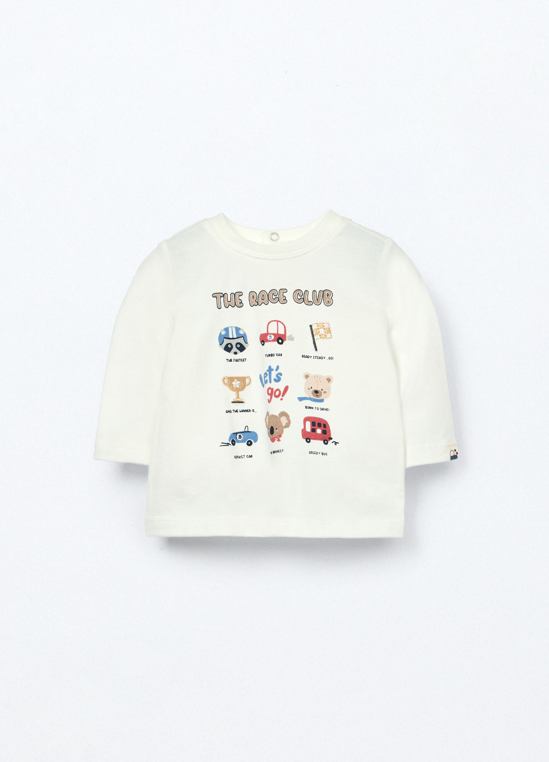 T-shirt in jersey di puro cotone neonato
