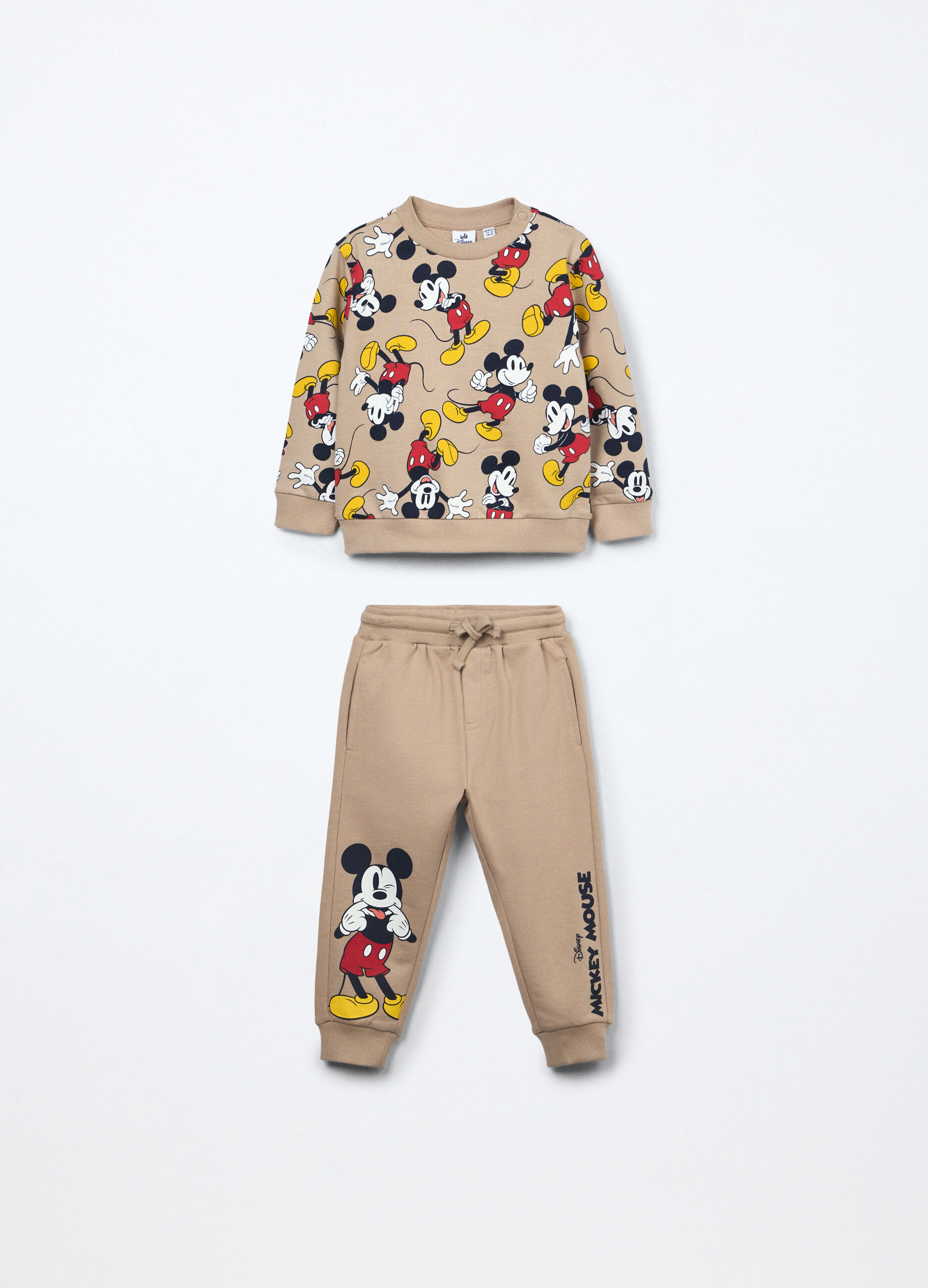 Jogging set in french terry di puro cotone neonato