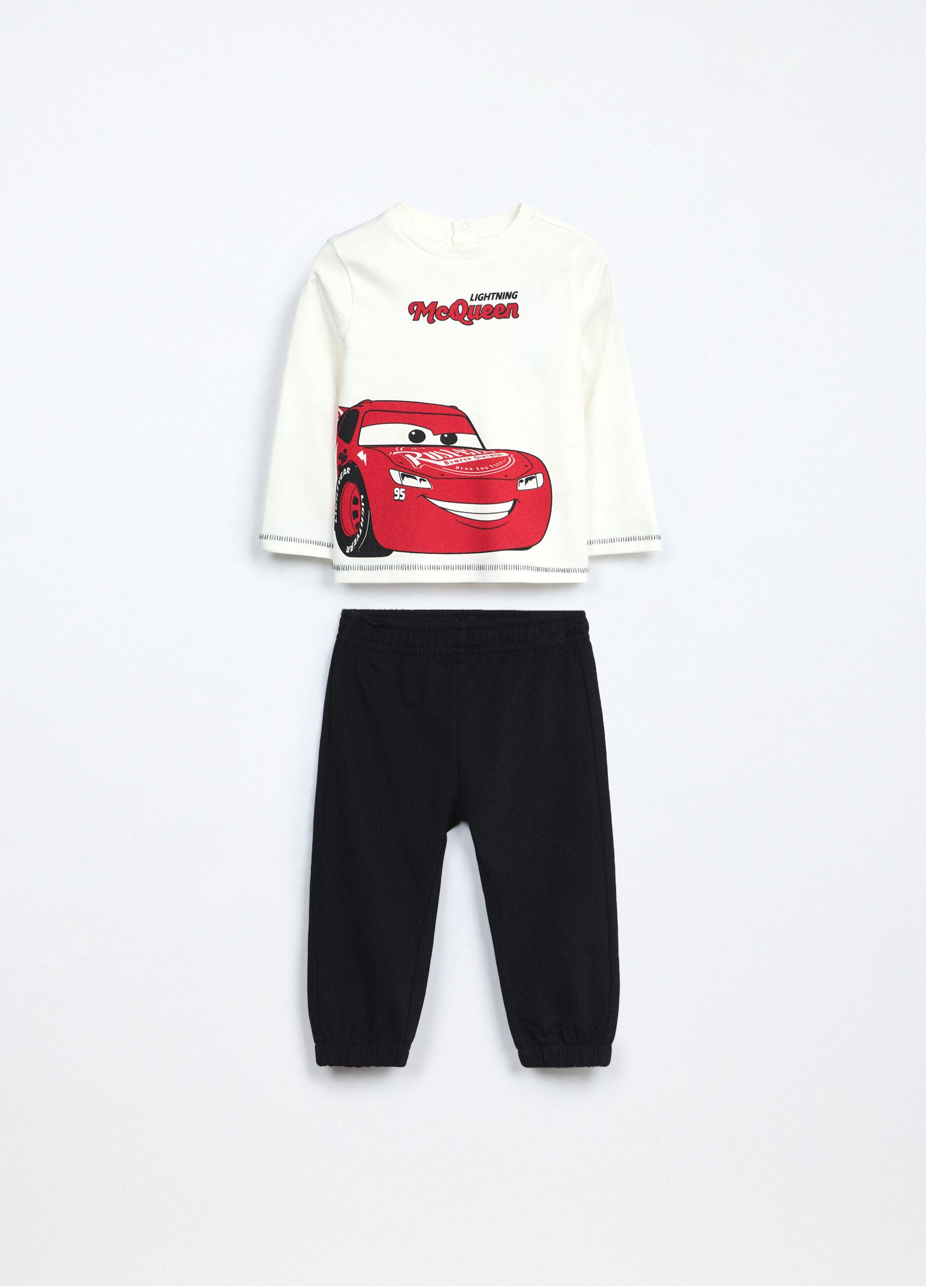 Jogging set in french terry di puro cotone neonato