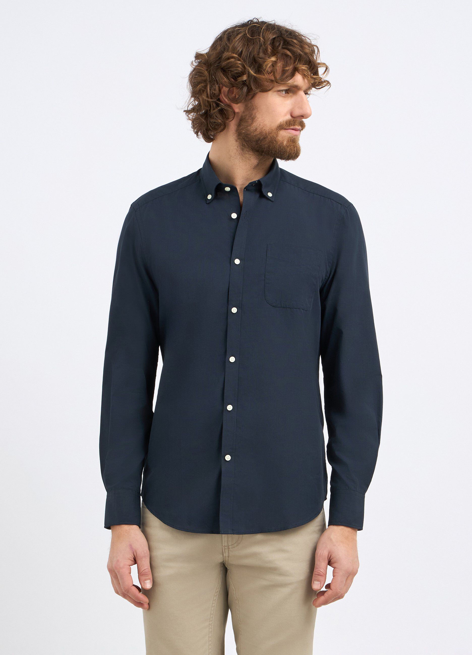 Camicia a micro quadri uomo