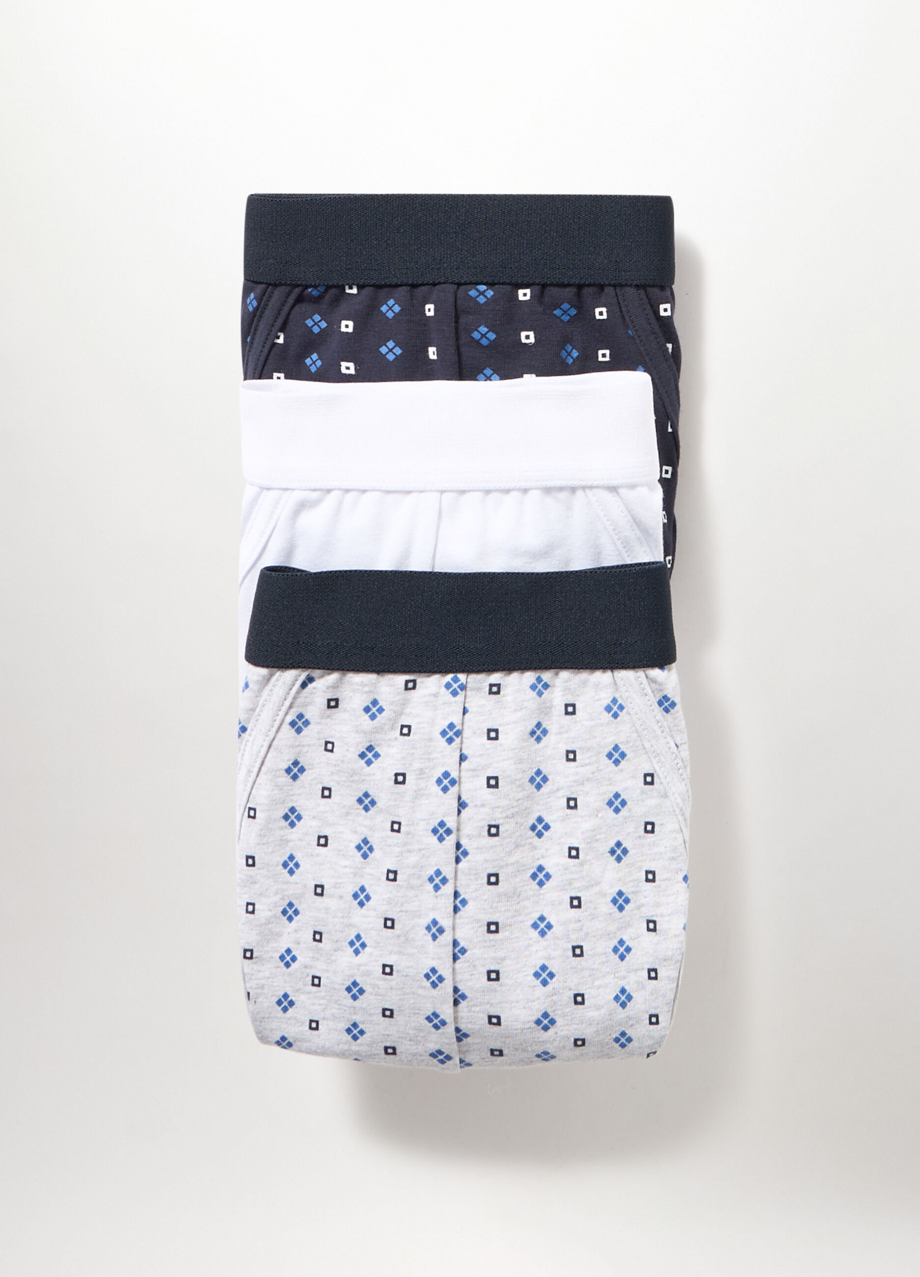 3 pack slip in cotone stretch a fantasia uomo