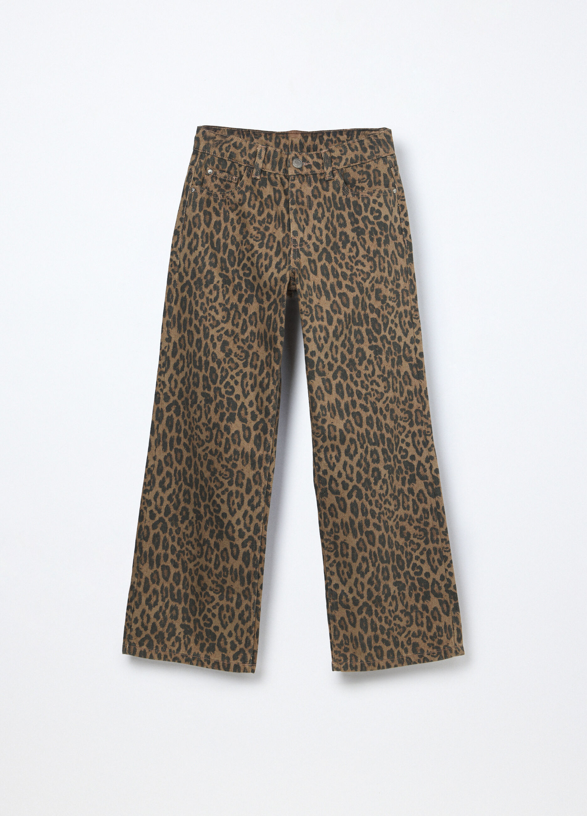 Pantaloni in twill di puro cotone ragazza