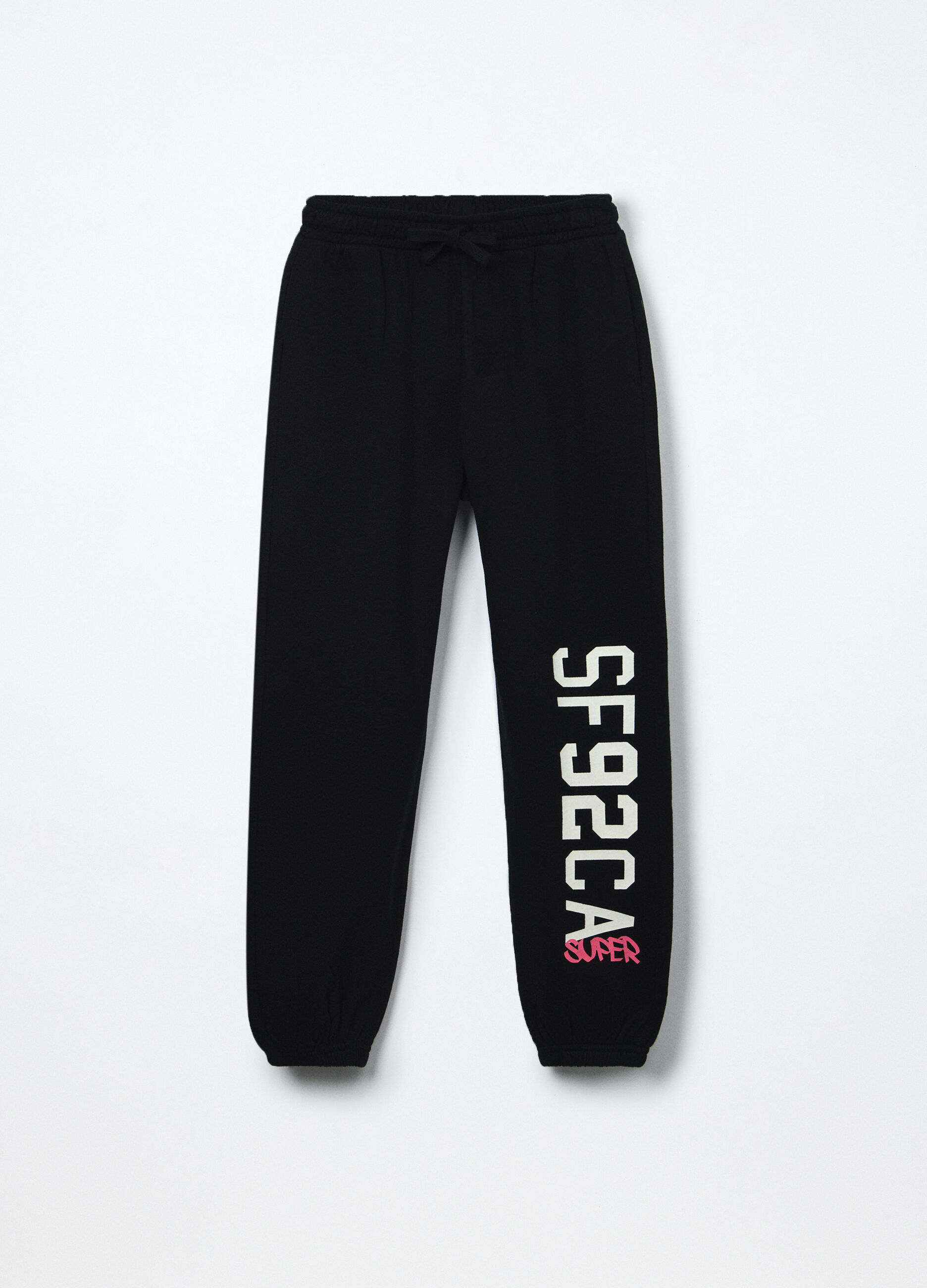 Jogger in french terry di puro cotone bambina