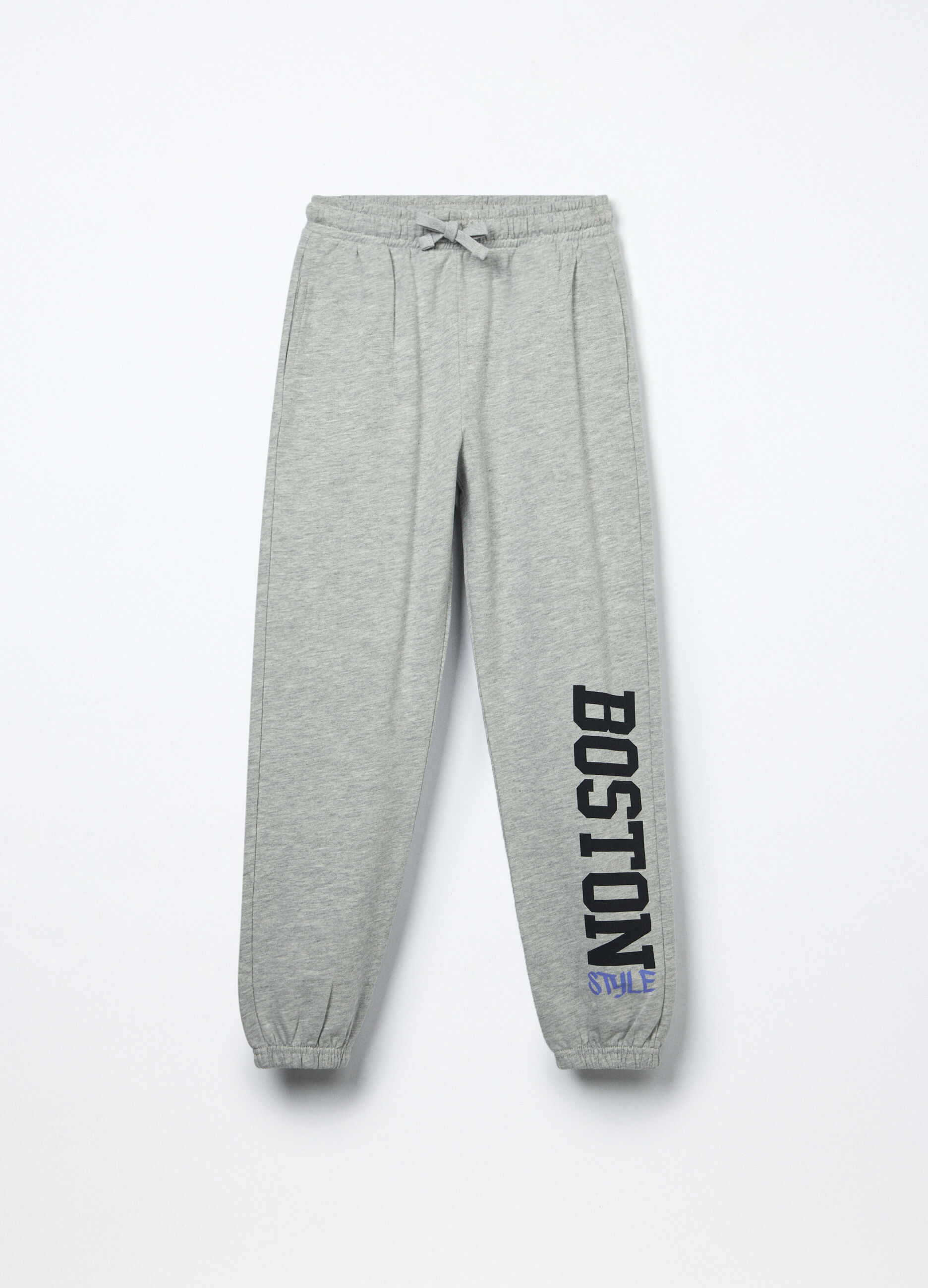Jogger in french terry di puro cotone bambina