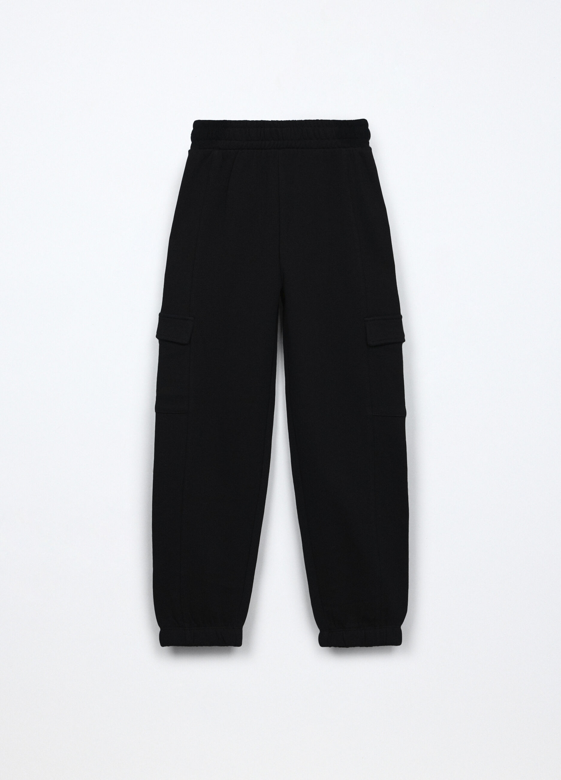 Jogger cargo in french terry di misto cotone ragazza