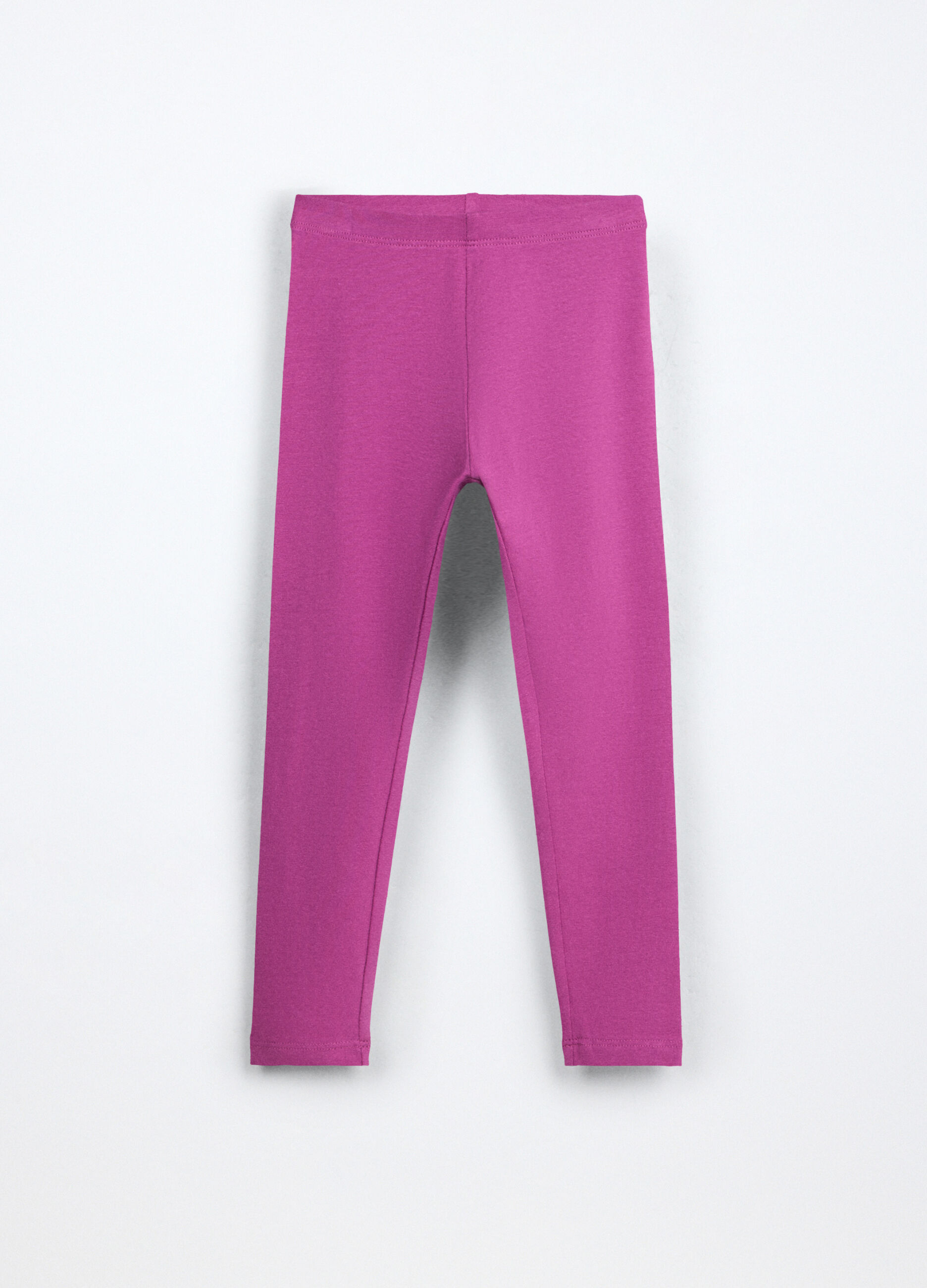 Leggings in jersey di cotone stretch bambina