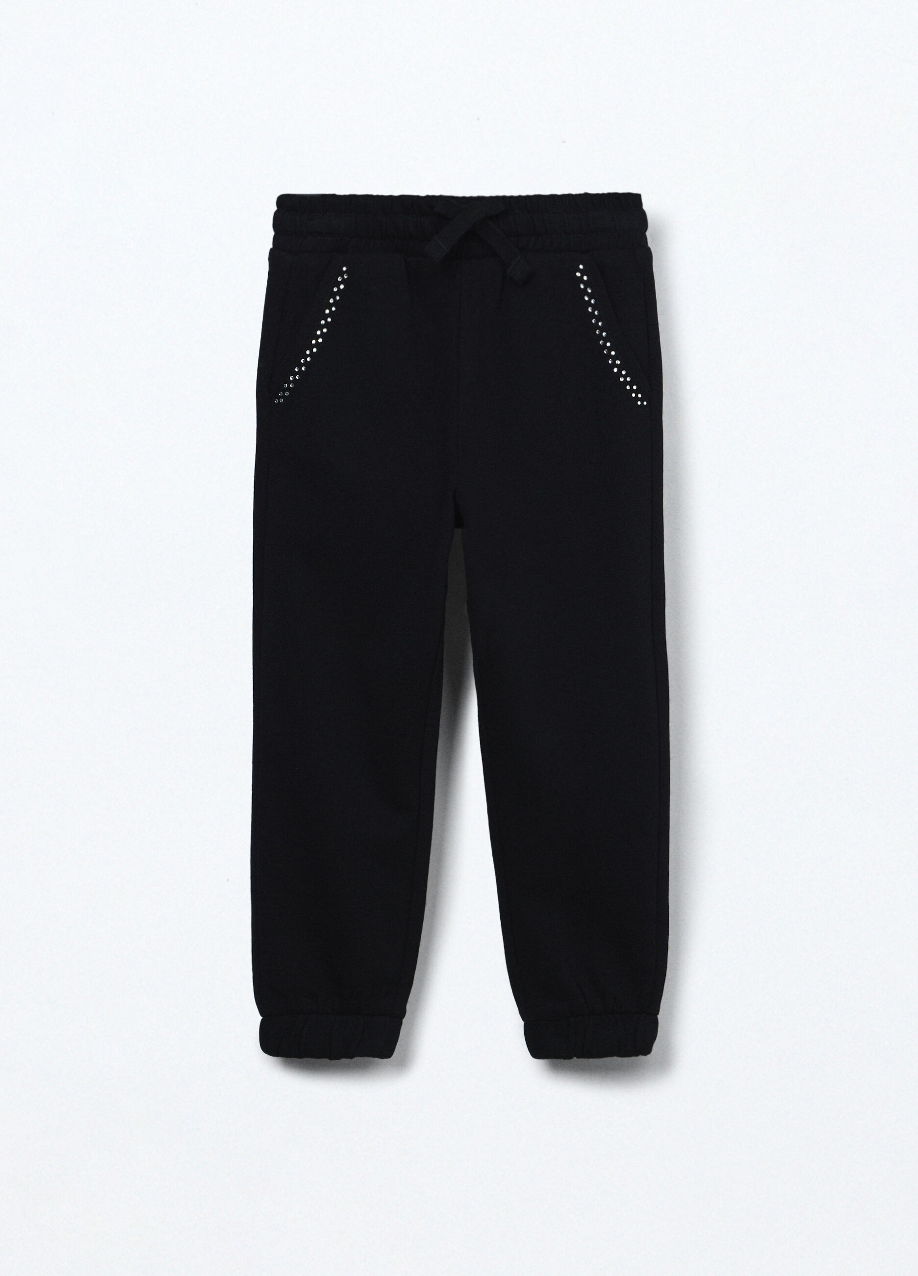 Jogger in french terry di puro cotone bambina