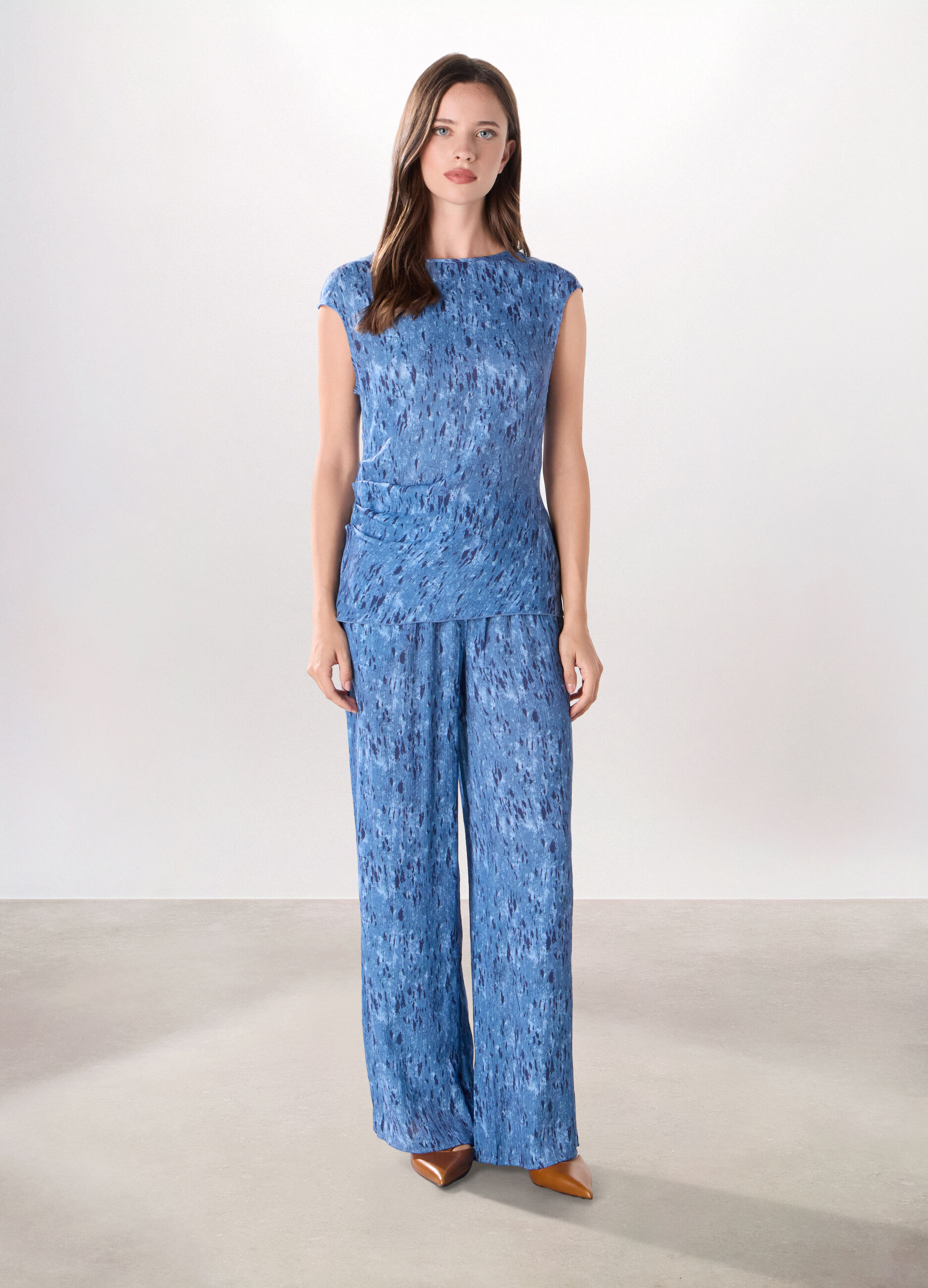 Pantaloni in misto viscosa donna