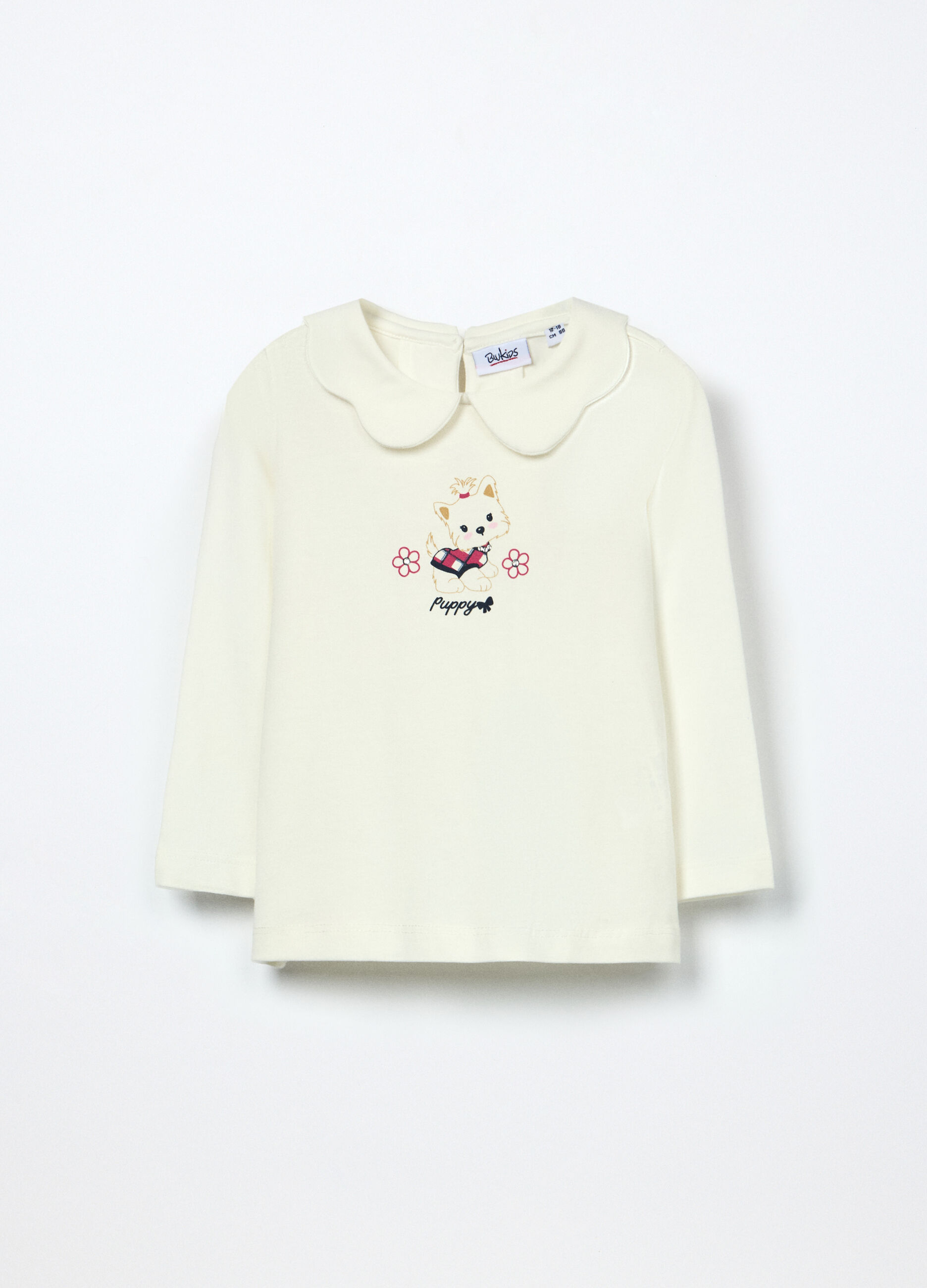 T-shirt in jersey di cotone stretch neonata