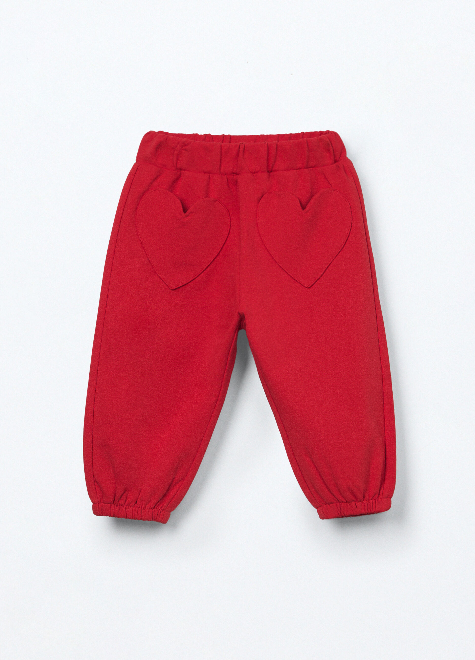 Jogger in french terry di cotone stretch neonata