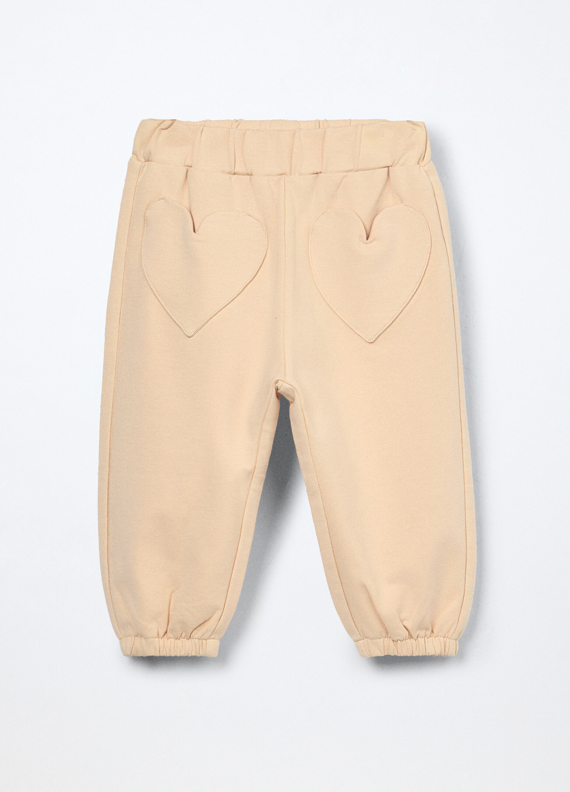 Jogger in french terry di cotone stretch neonata