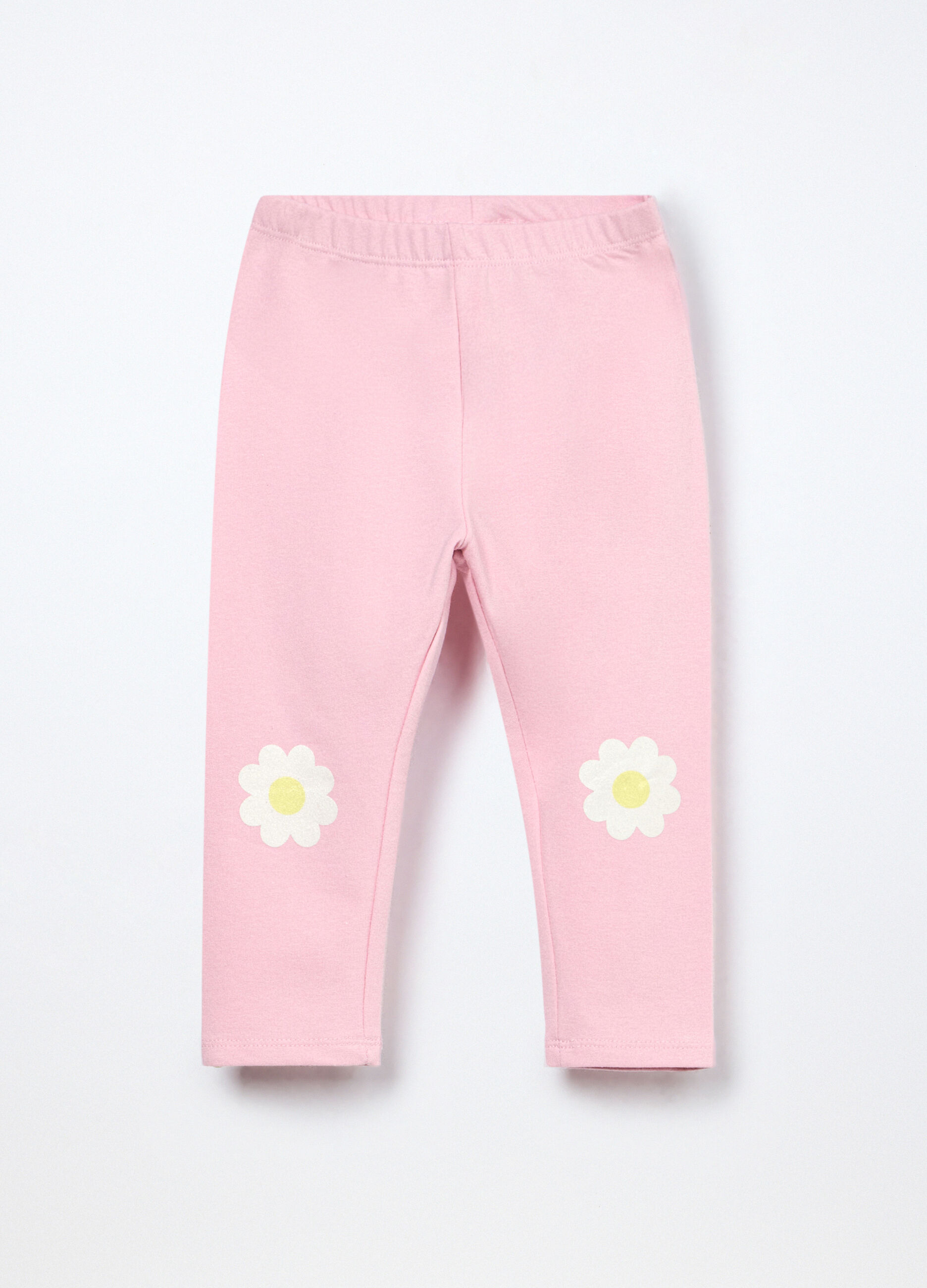 Leggings in french terry stretch neonata