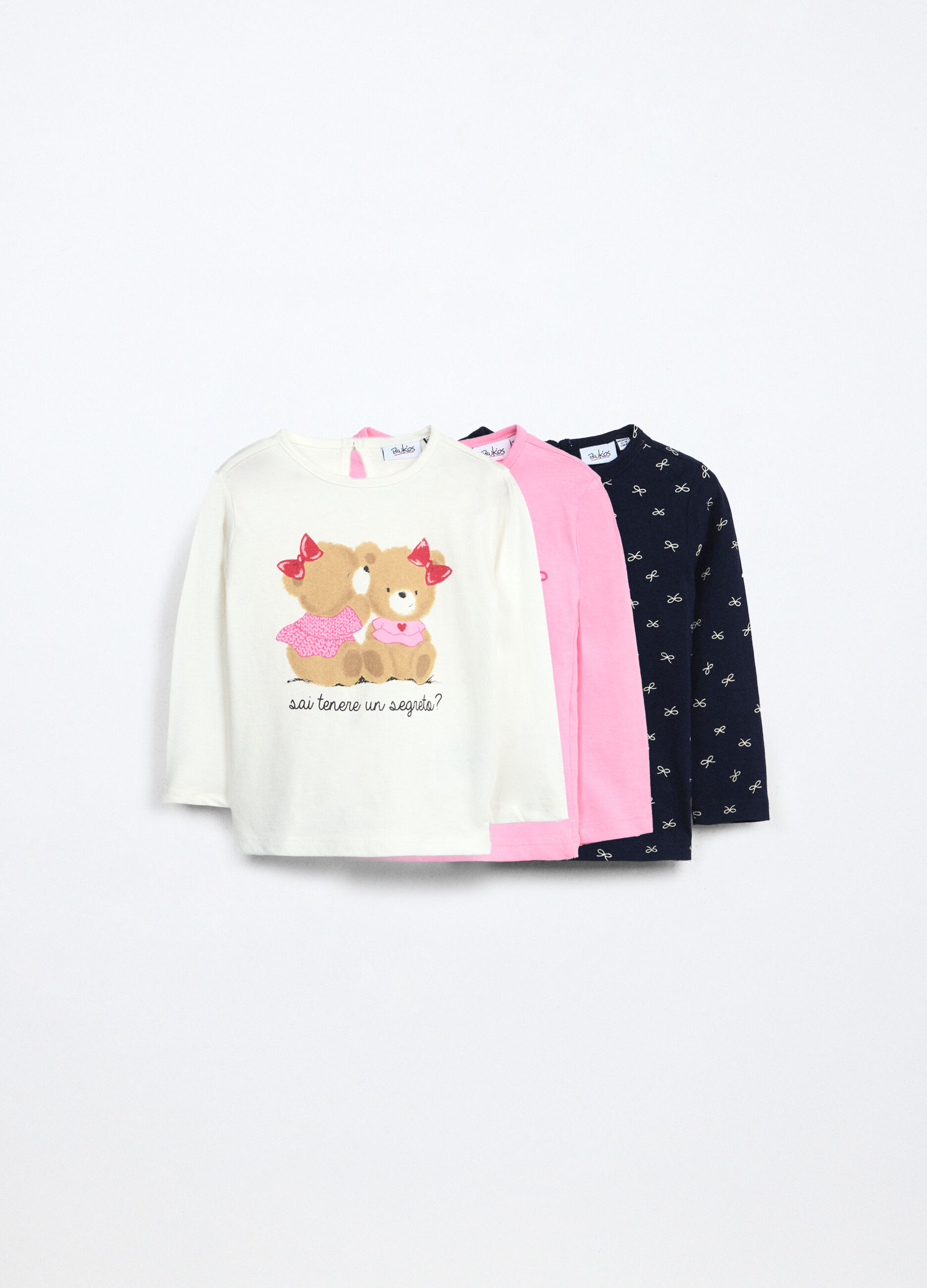Pack 3 t-shirt in jersey di puro cotone neonata