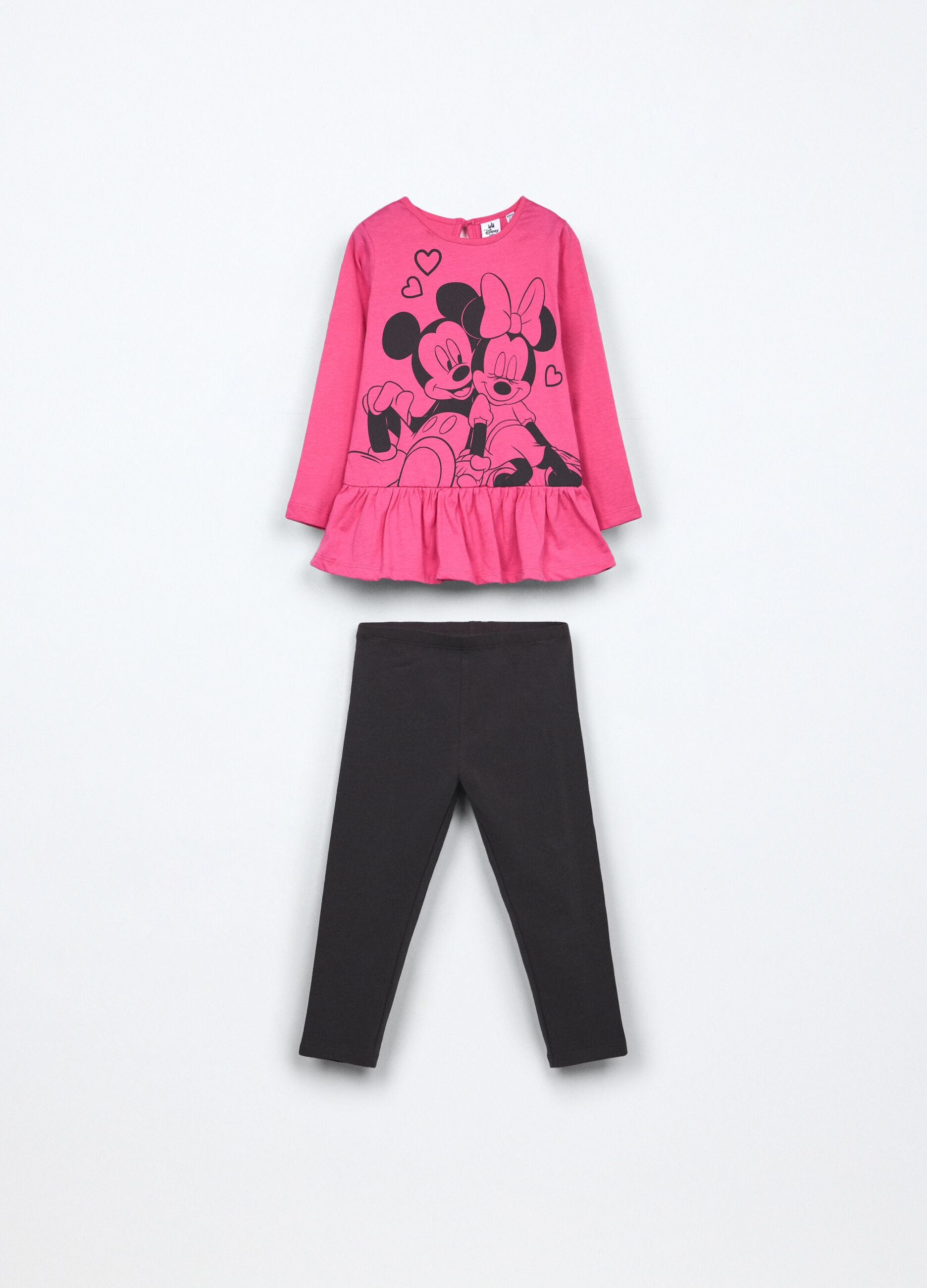 Jogging set in jersey di puro cotone neonata