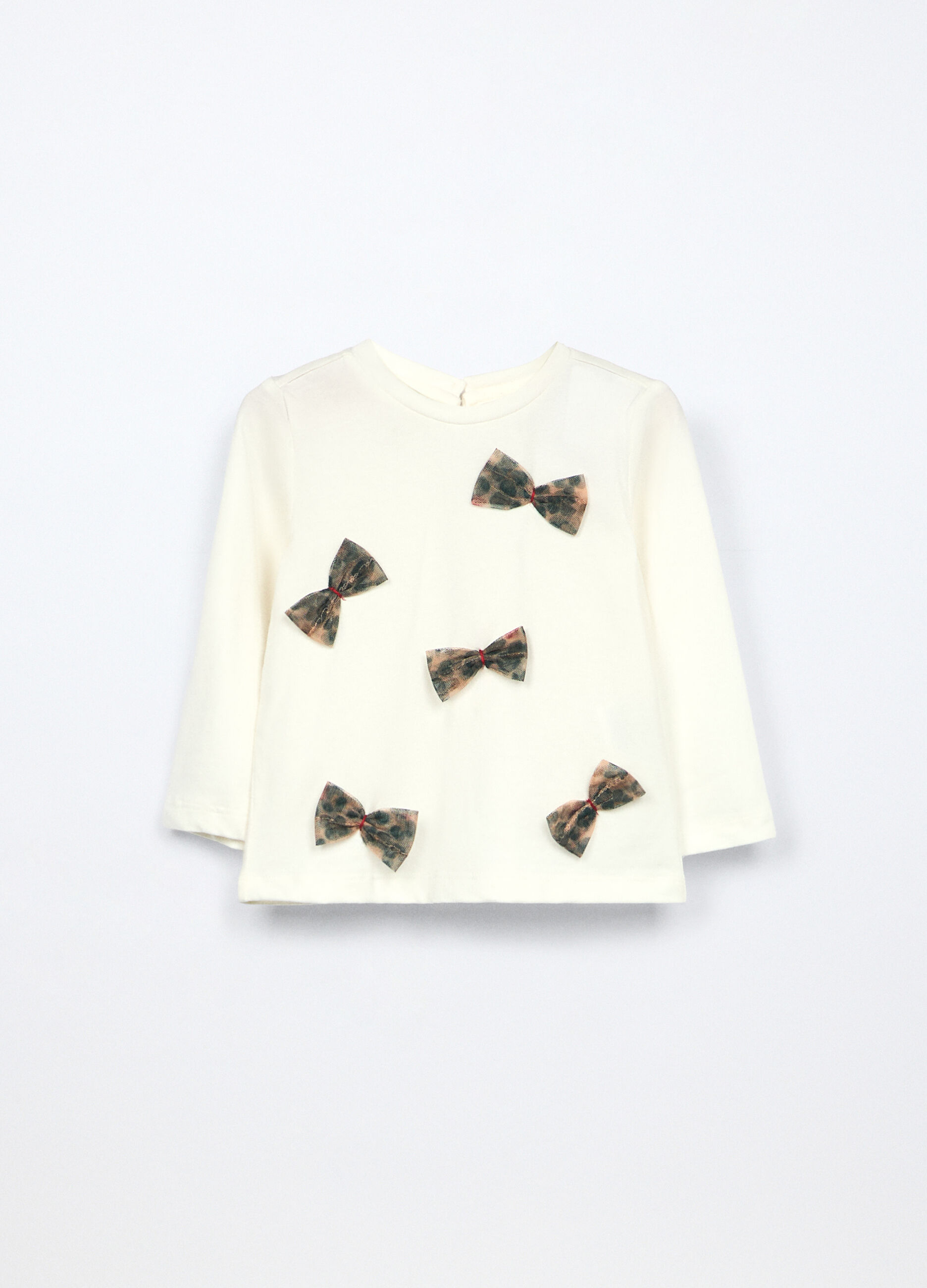 T-shirt in jersey di cotone stretch neonata