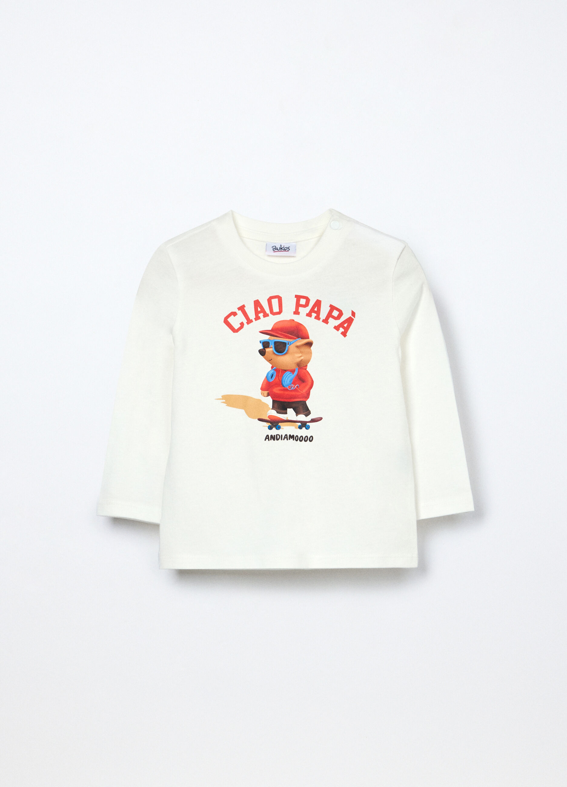 T-shirt in jersey di puro cotone neonato