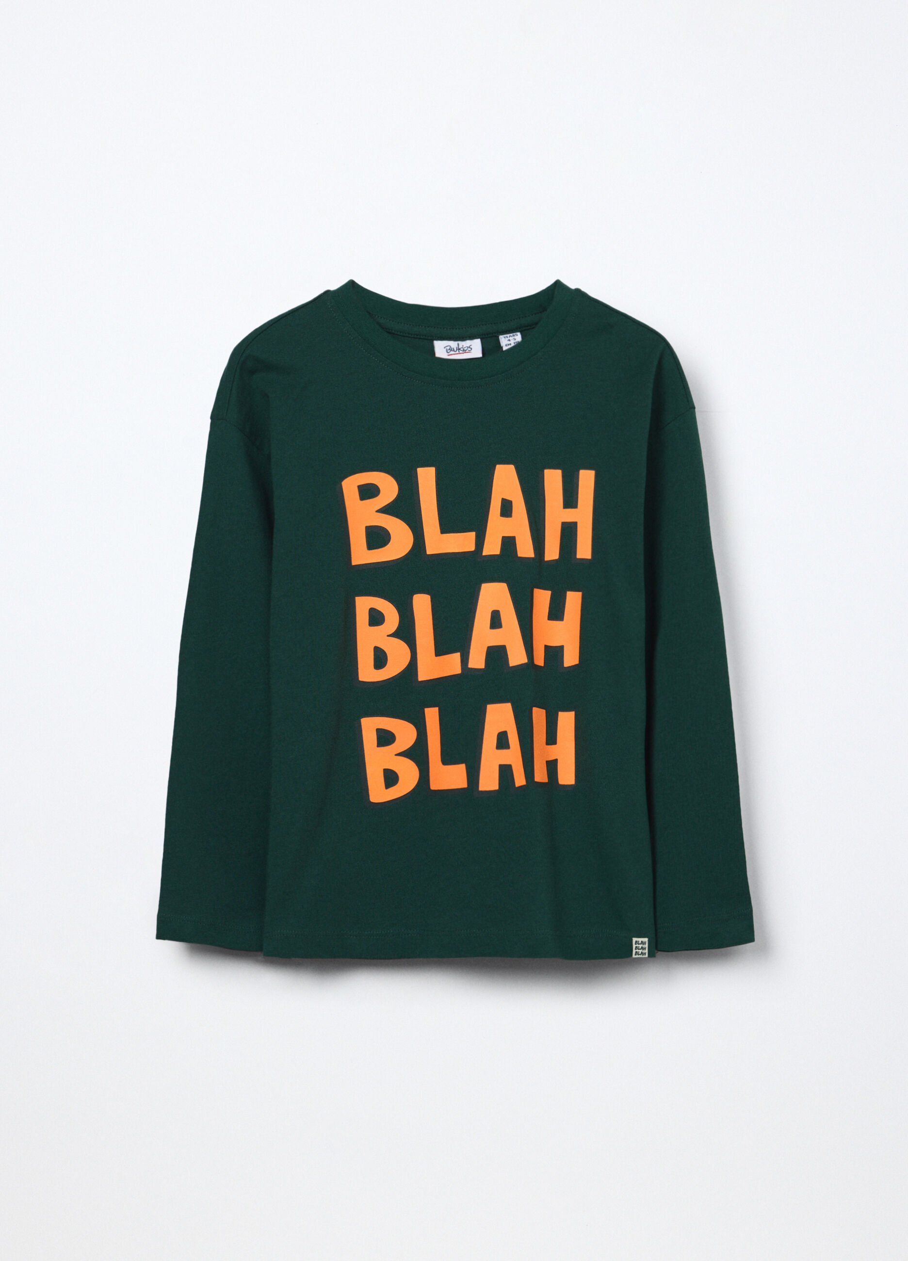 T-shirt a maniche lunghe in puro cotone bambino