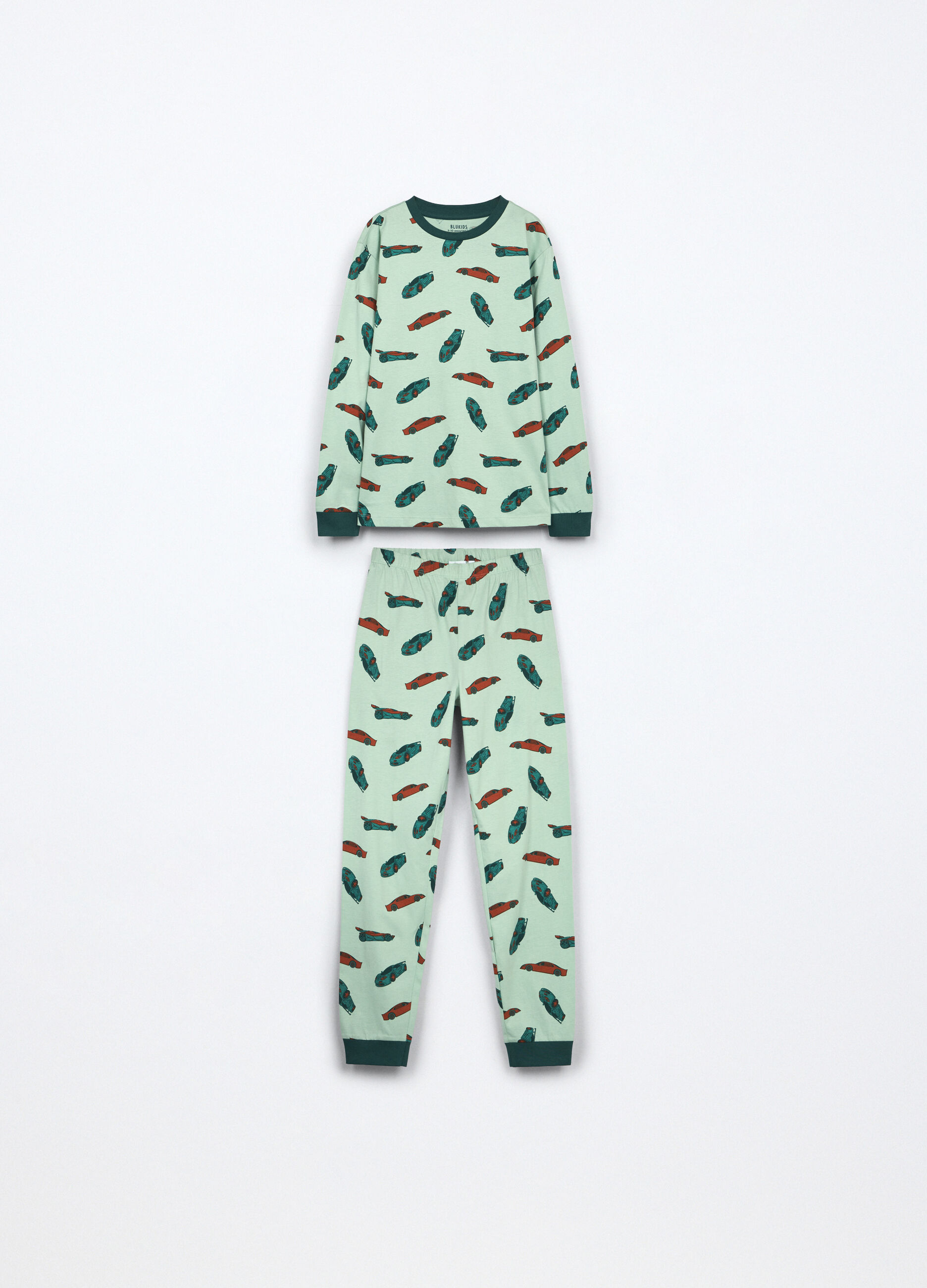 Set pigiama lungo in jersey di puro cotone bambino