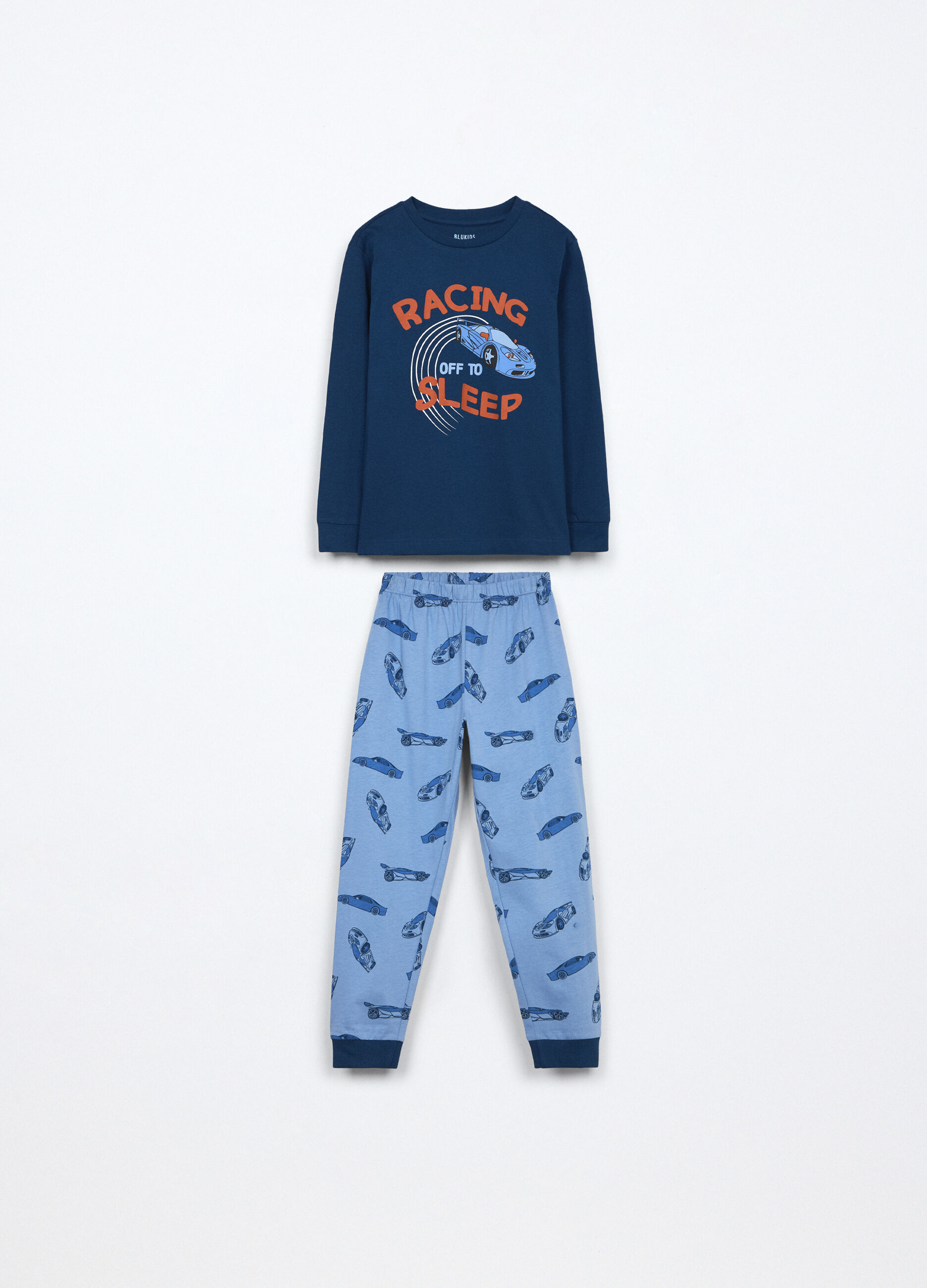 Set pigiama lungo in jersey di puro cotone bambino