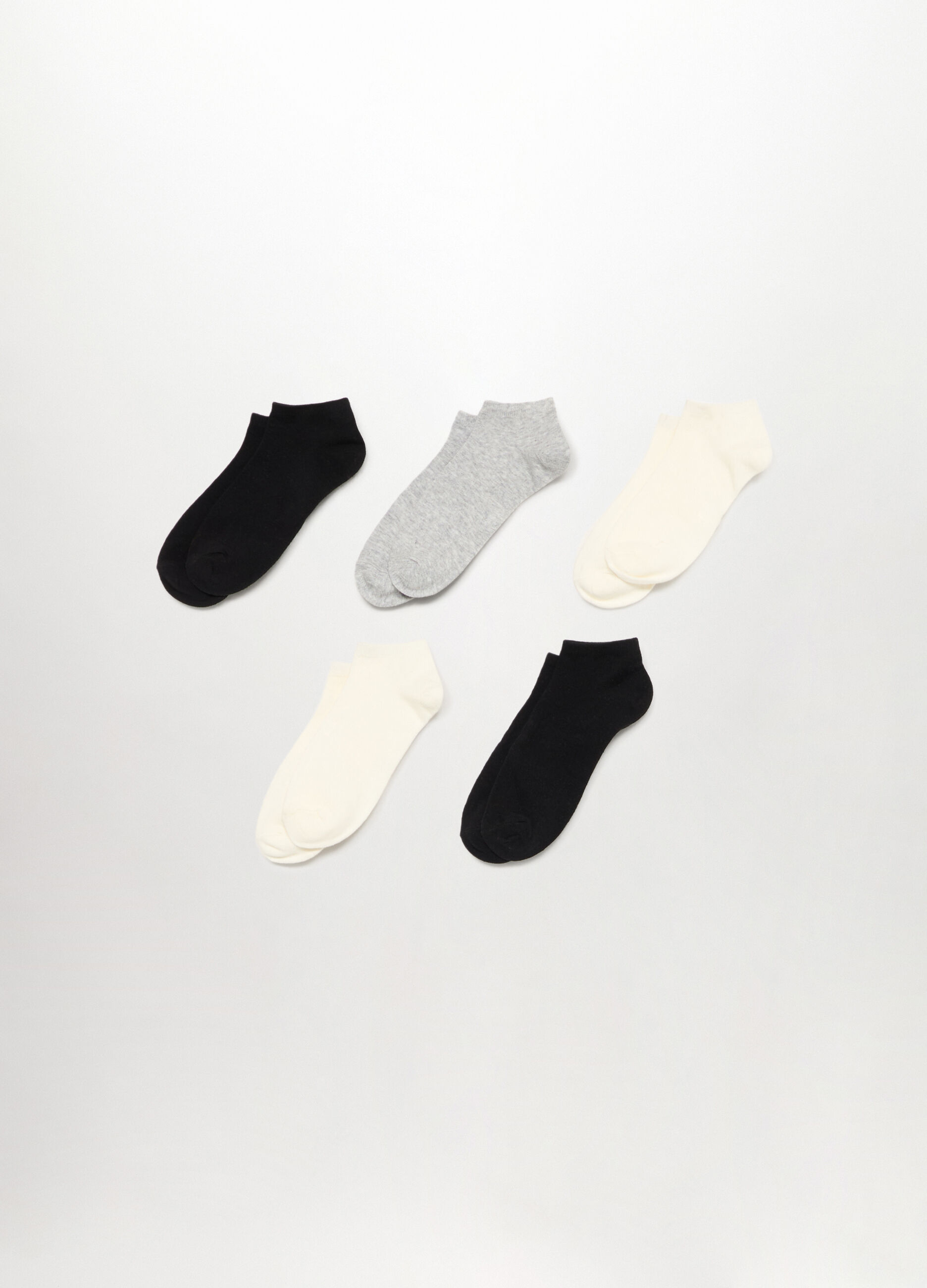 Pack 5 calze corte in misto cotone donna