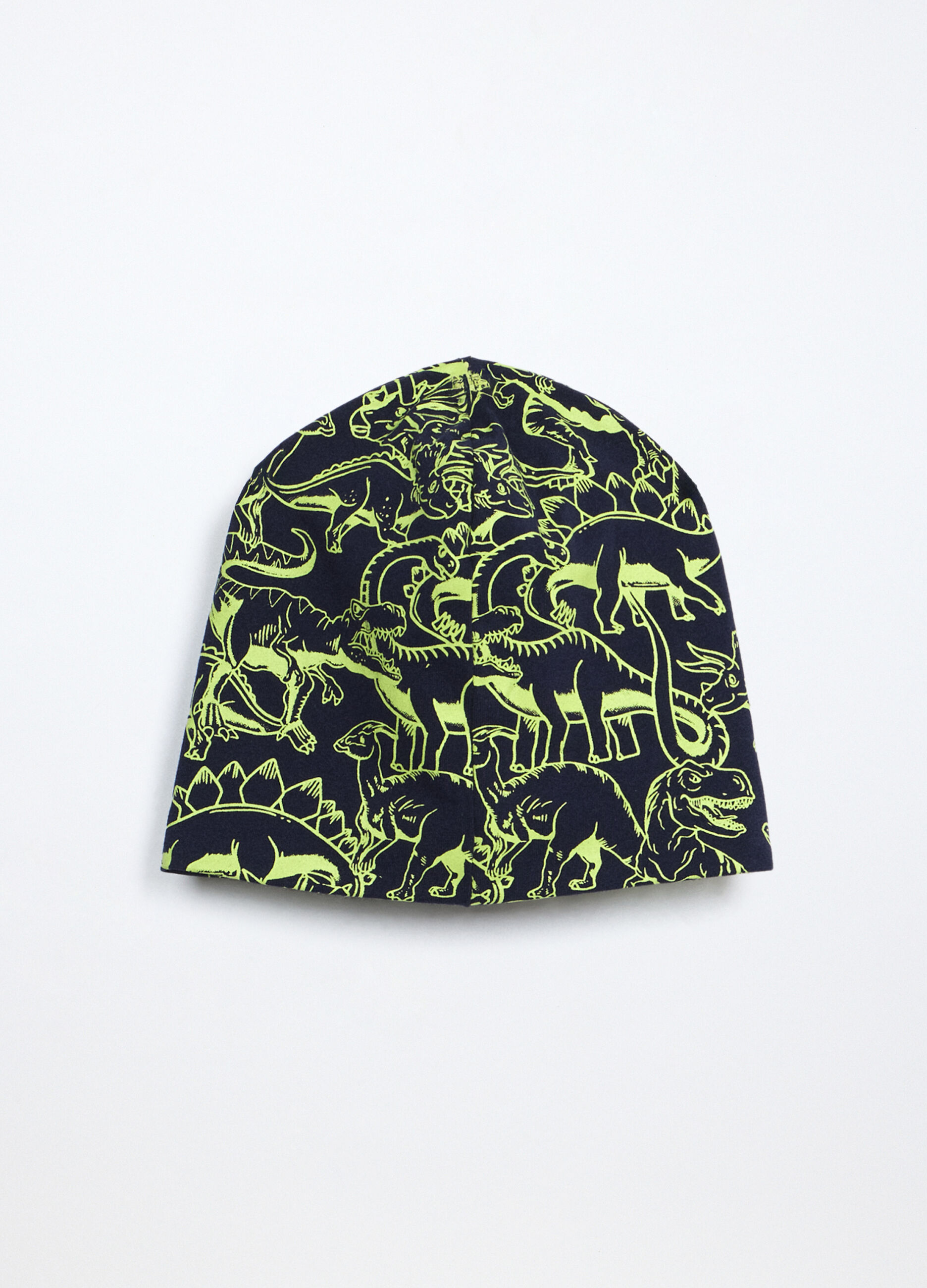 Berretto in cotone stretch con stampa
