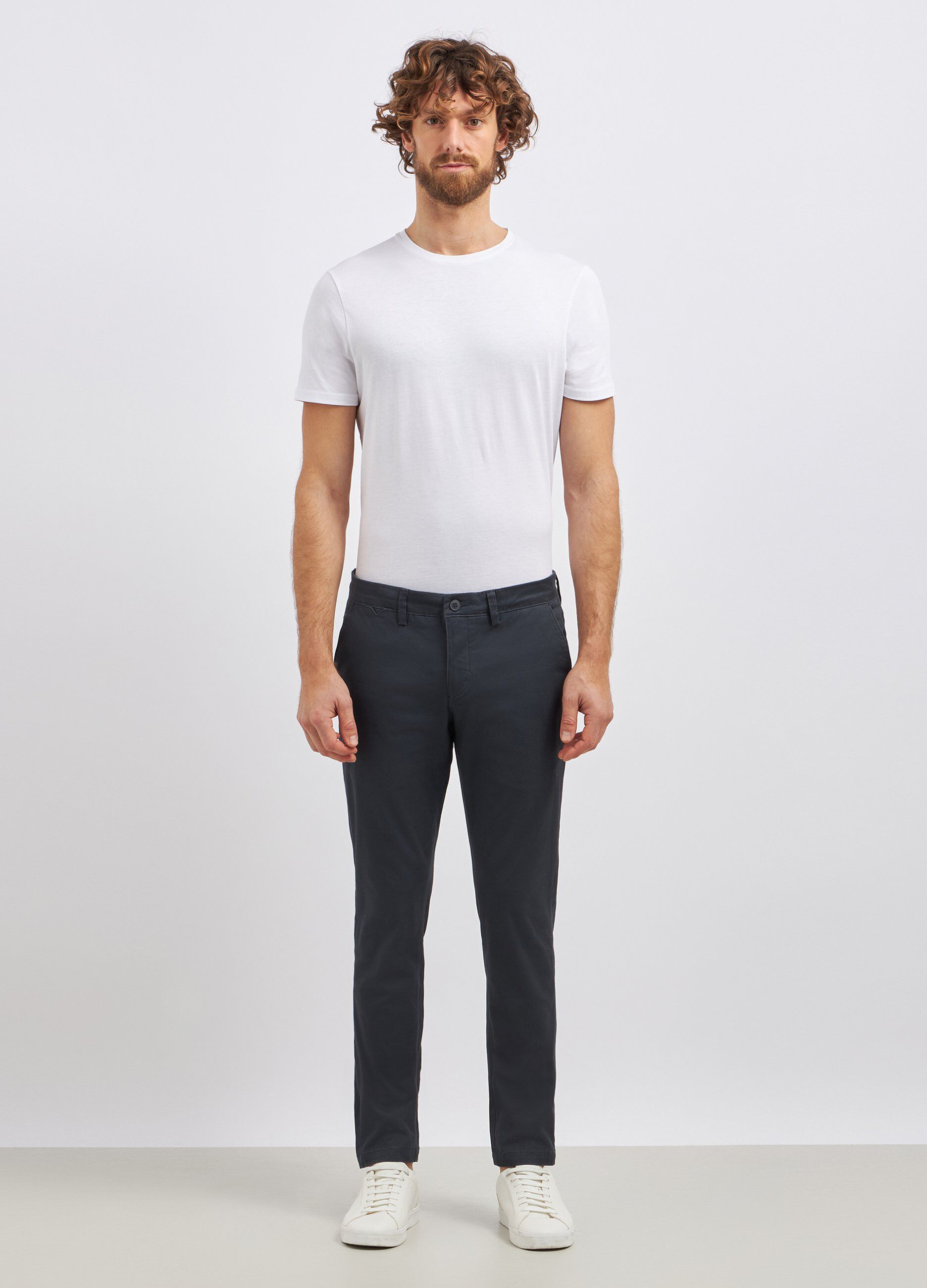 Pantaloni chino in cotone stretch uomo