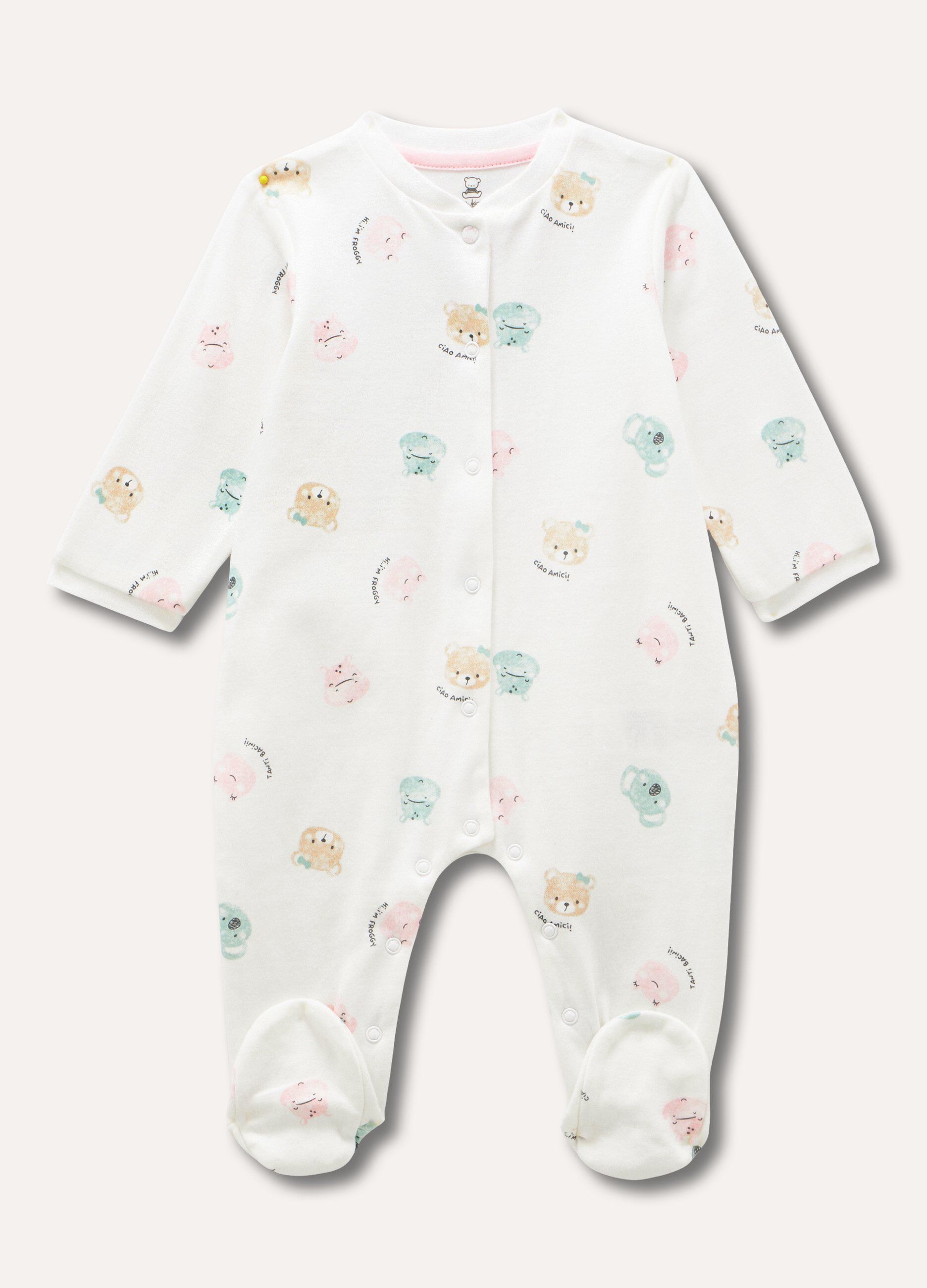 Tutina in interlock di puro cotone neonata