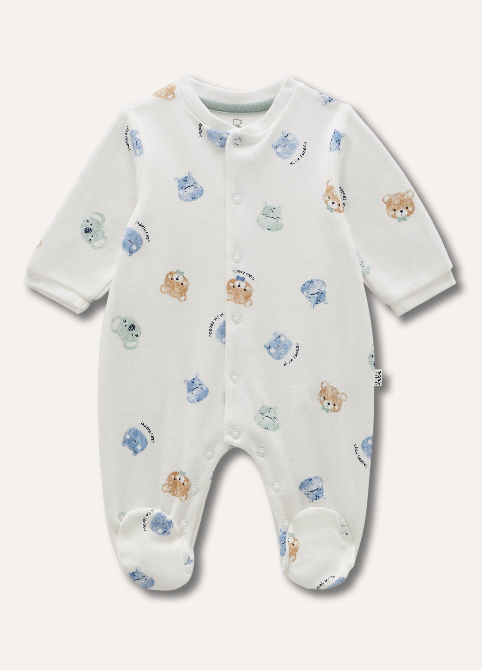 Tutina in interlock di puro cotone neonato