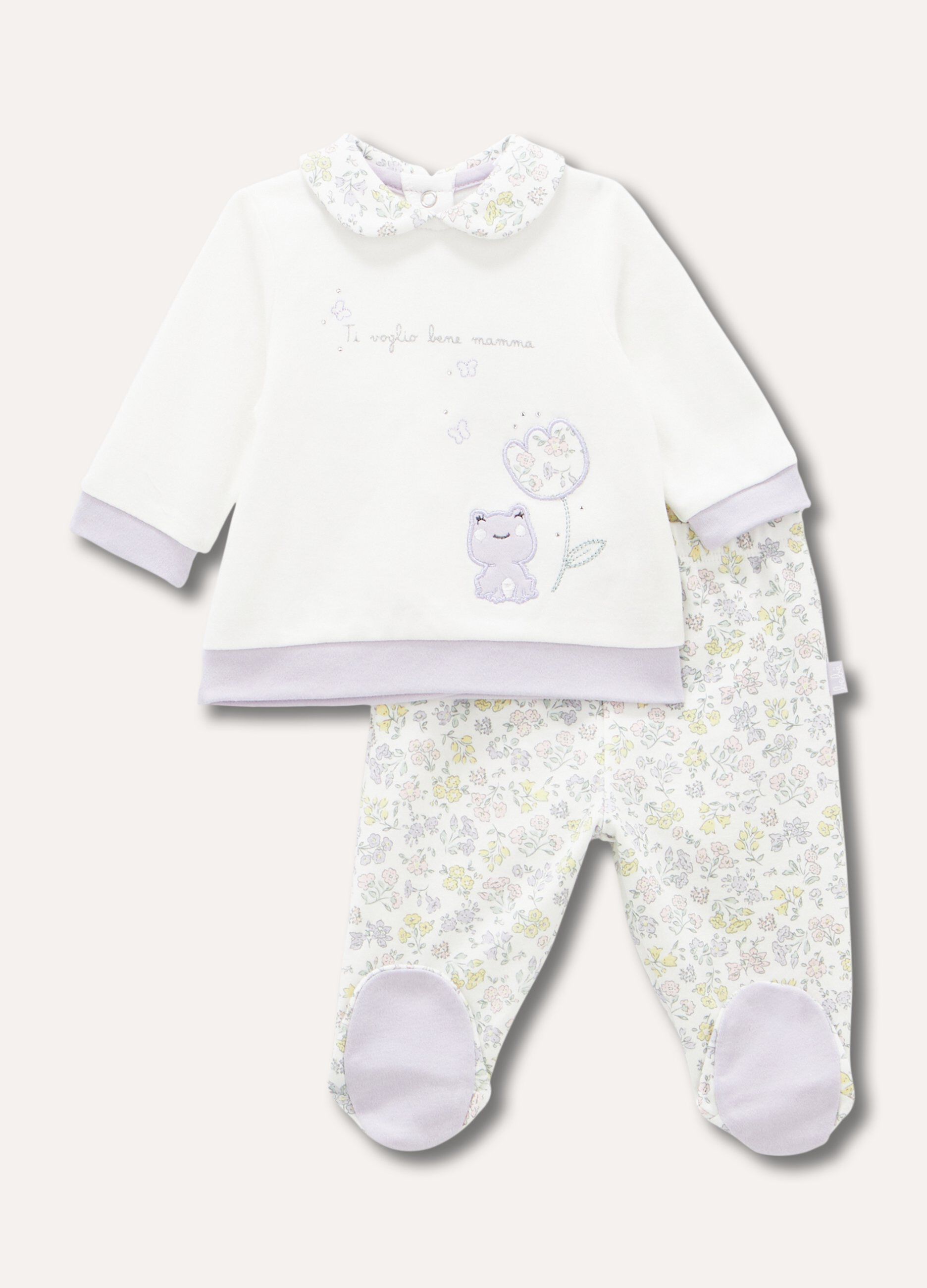Set t-shirt + ghettine in puro cotone neonata