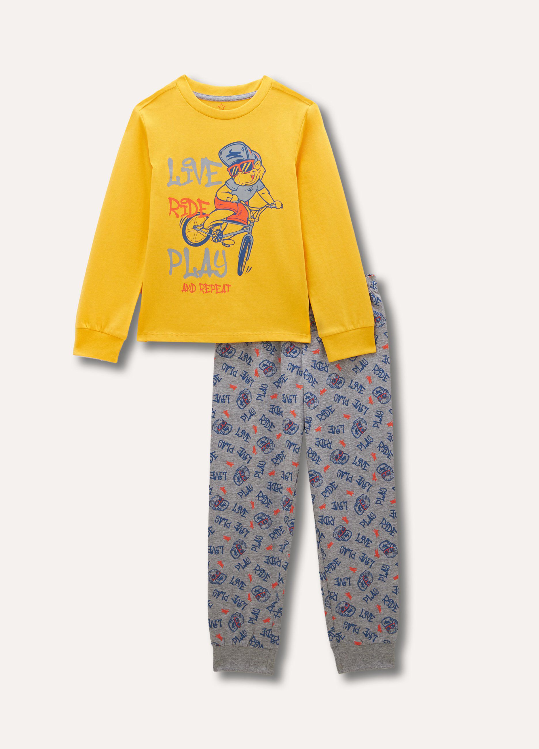 Set pigiama lungo in cotone bambino