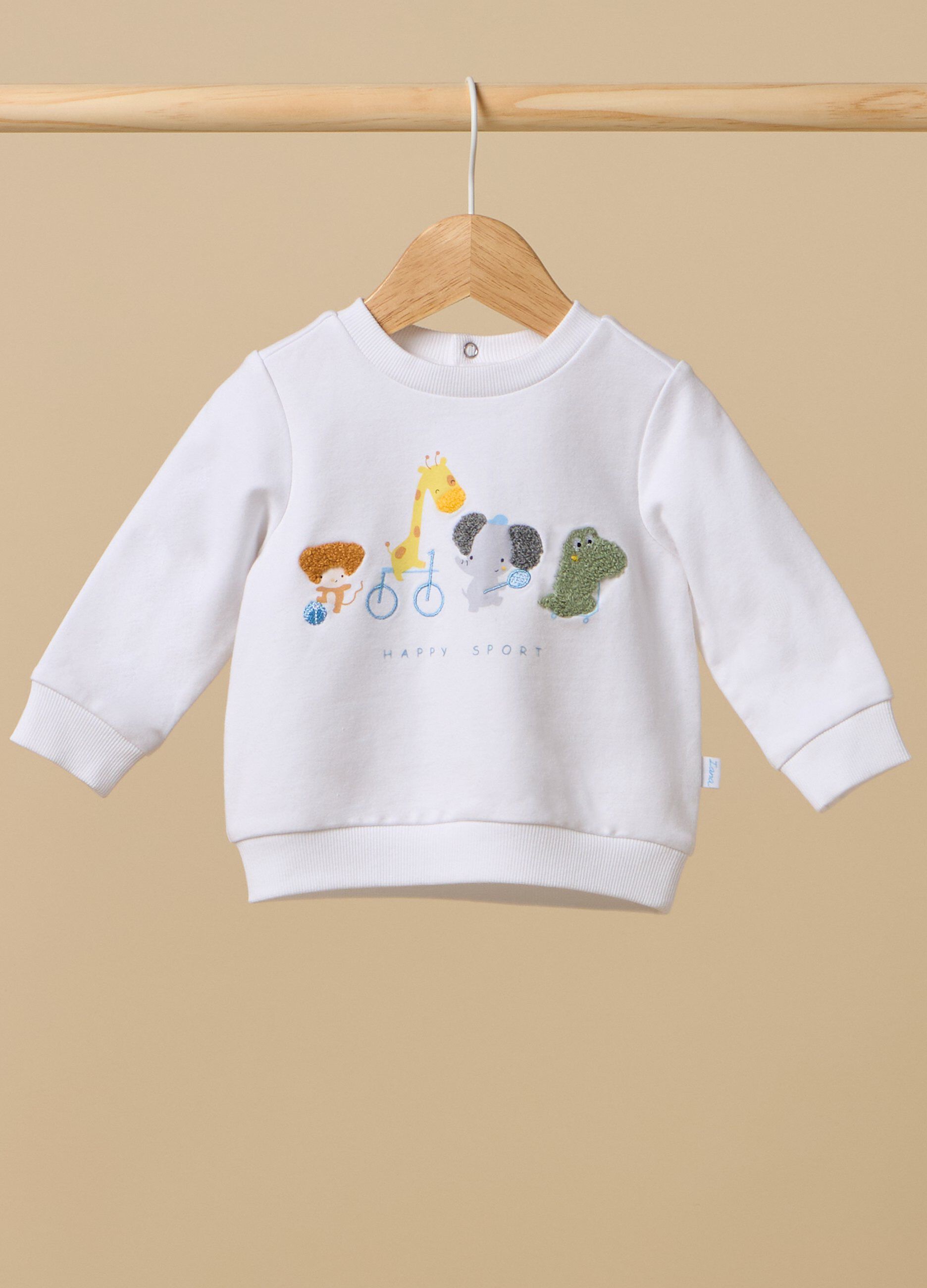 Felpa IANA in cotone stretch neonato