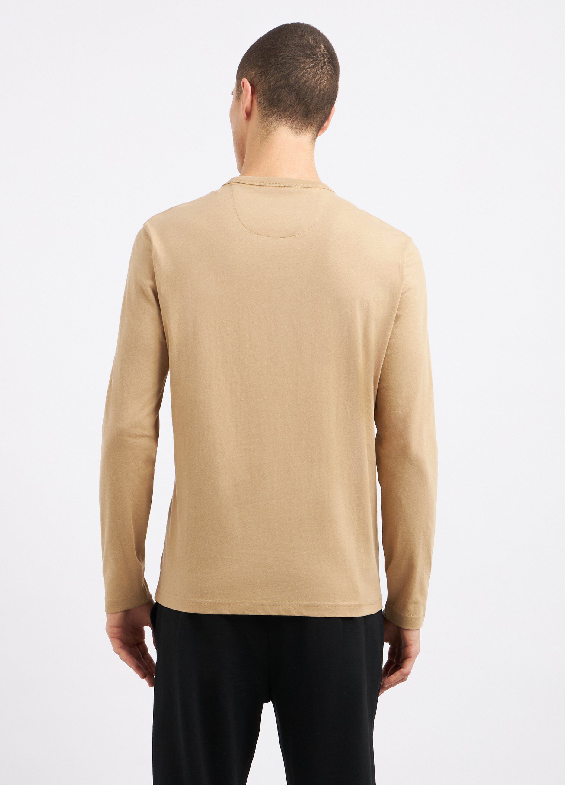 T-shirt in puro cotone a maniche lunghe uomo 3 T-shirt in puro cotone a maniche lunghe uomo
