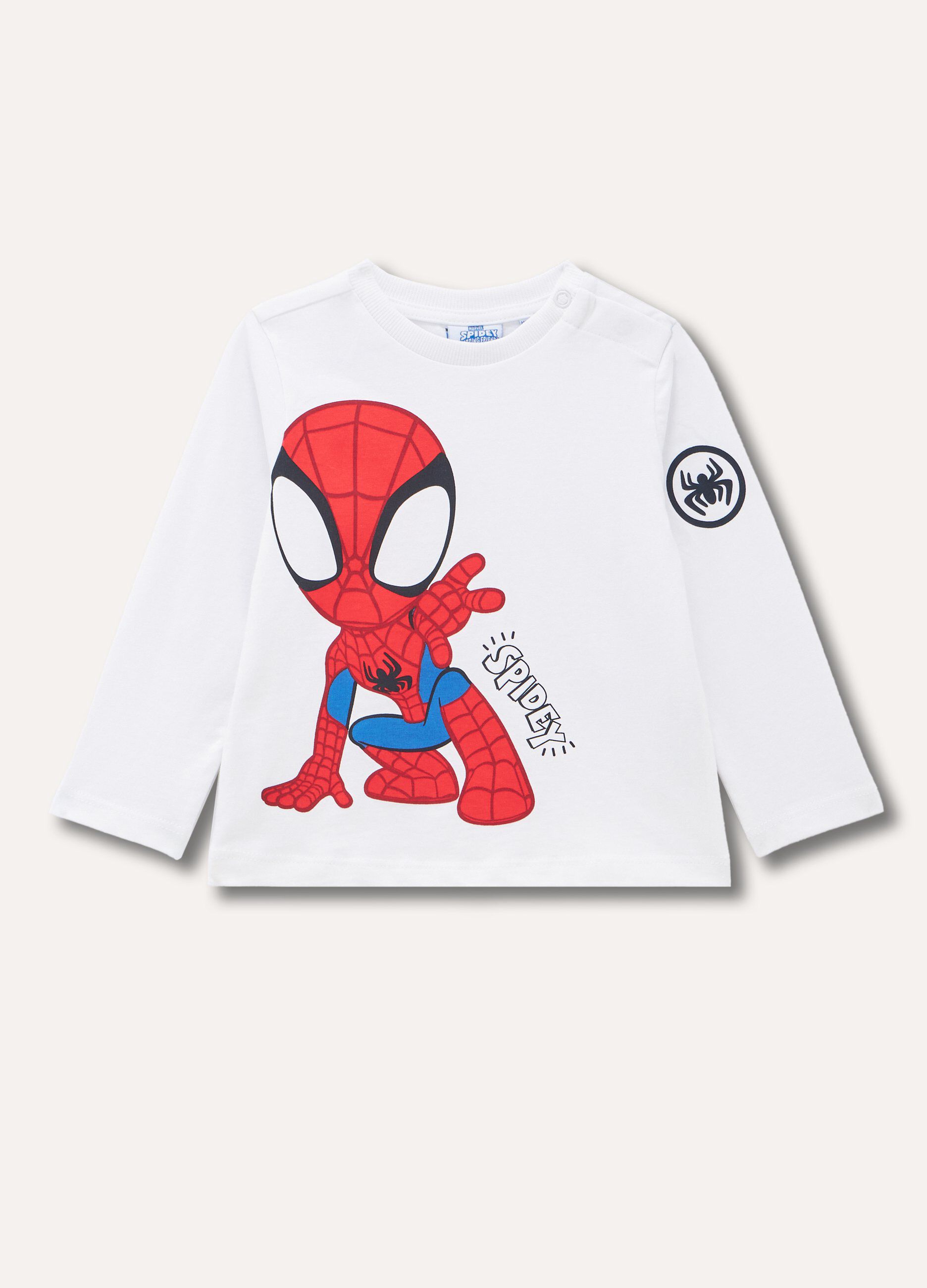 T-shirt Spider-Man in puro cotone neonato