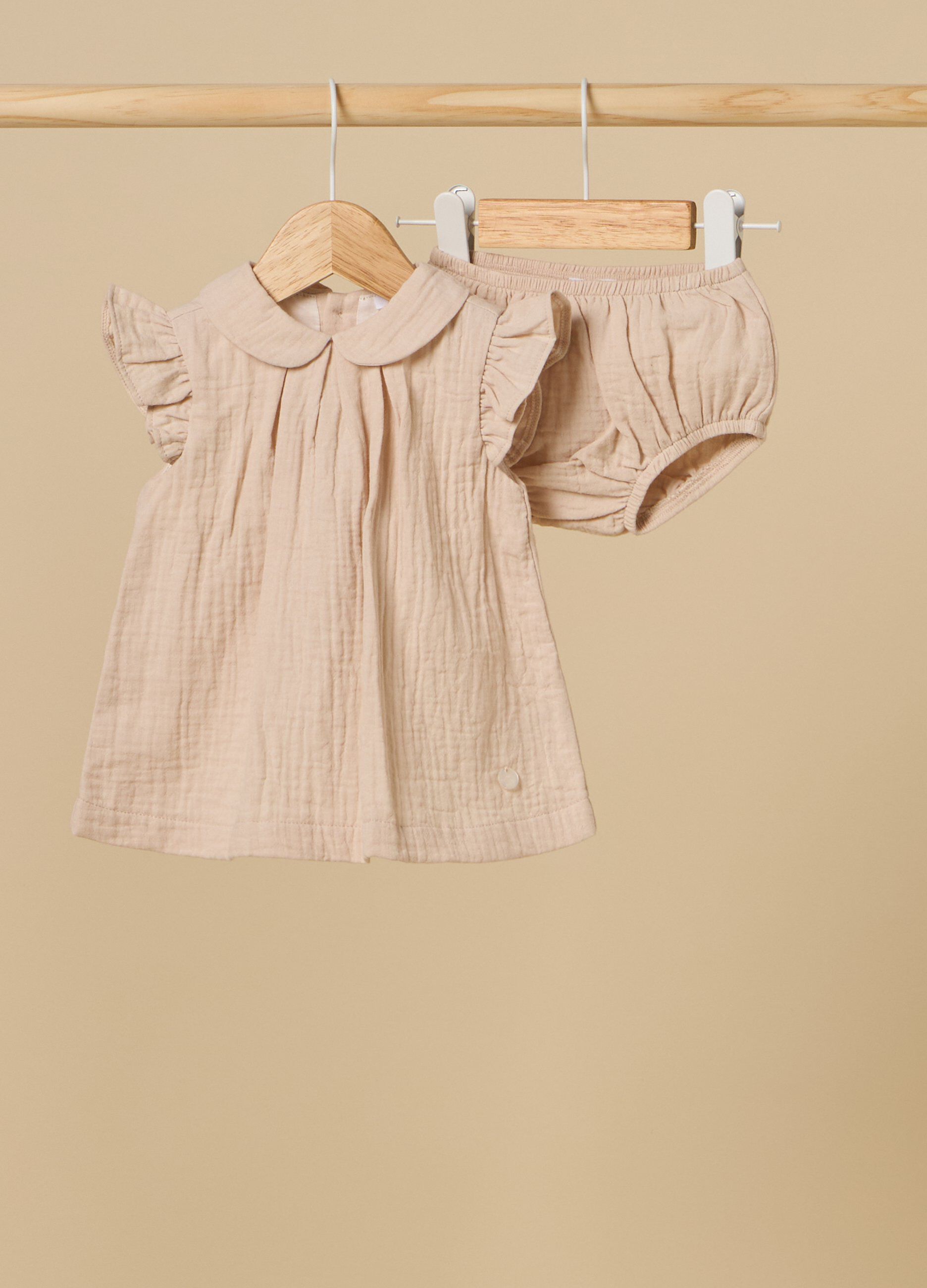 Set waffle IANA in puro cotone neonata