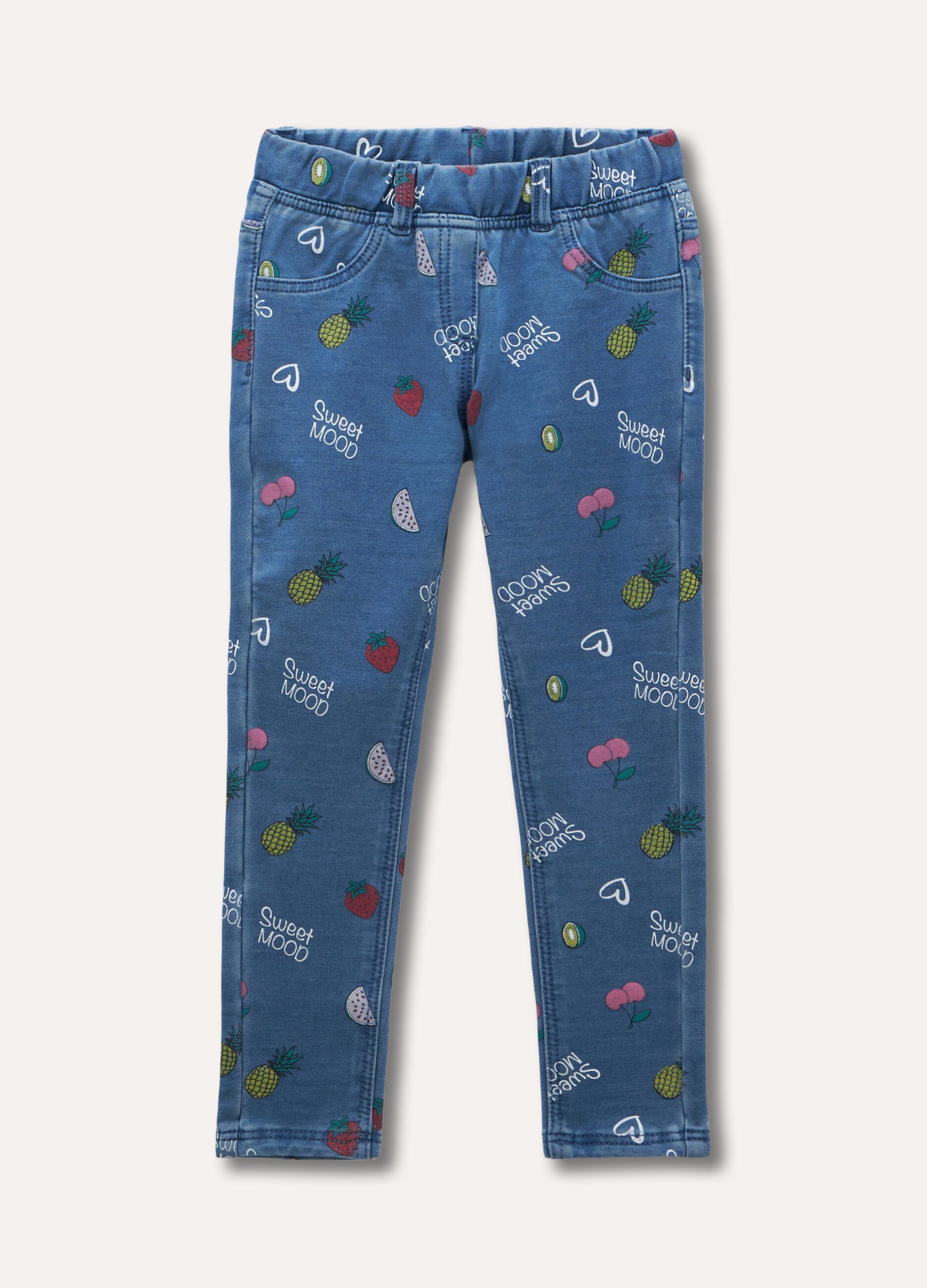 Treggings con stampa bambina