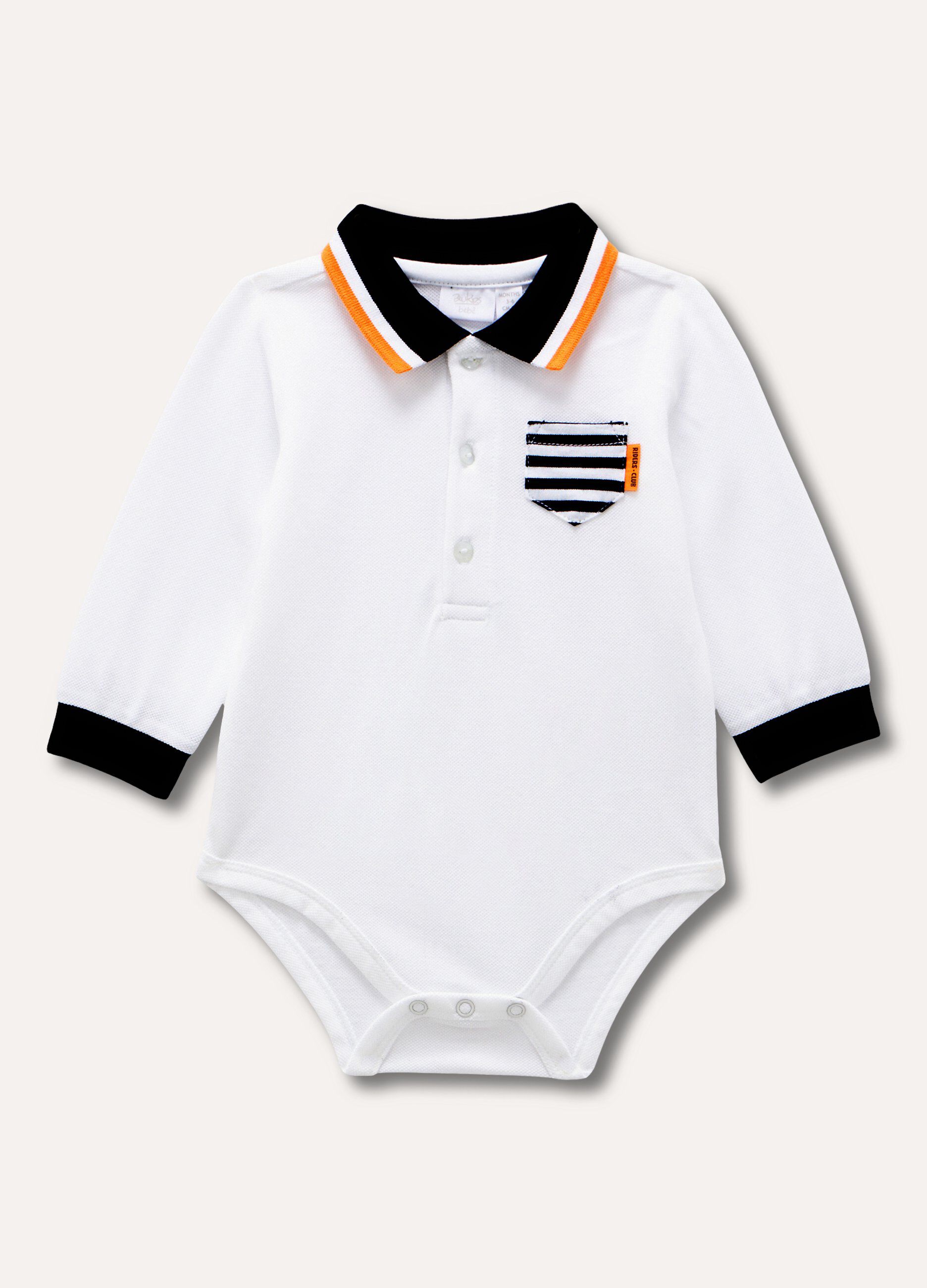 Body in piquet di puro cotone neonato