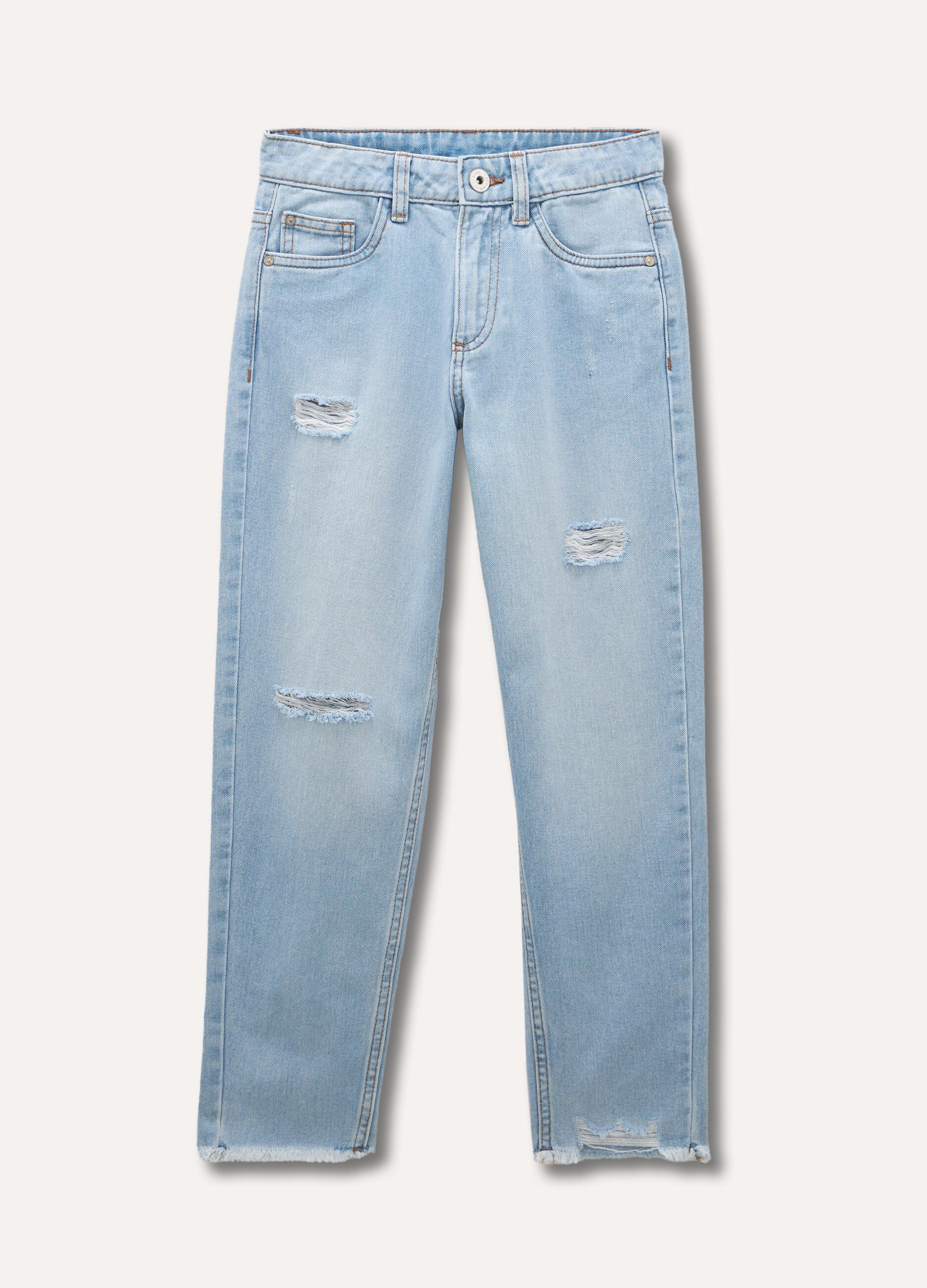 Jeans in puro cotone ragazza
