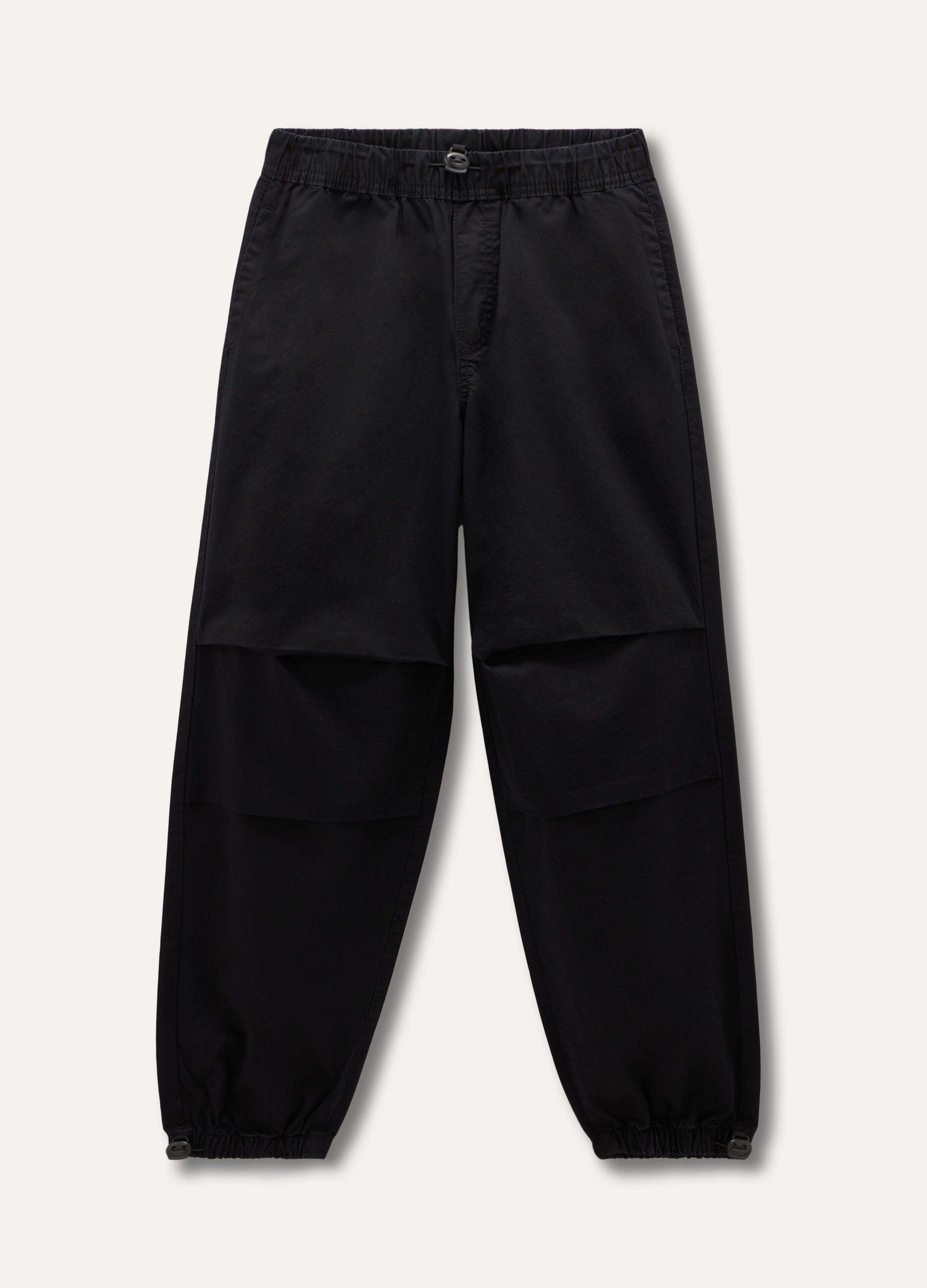 Pantaloni parachute in puro cotone ragazzo
