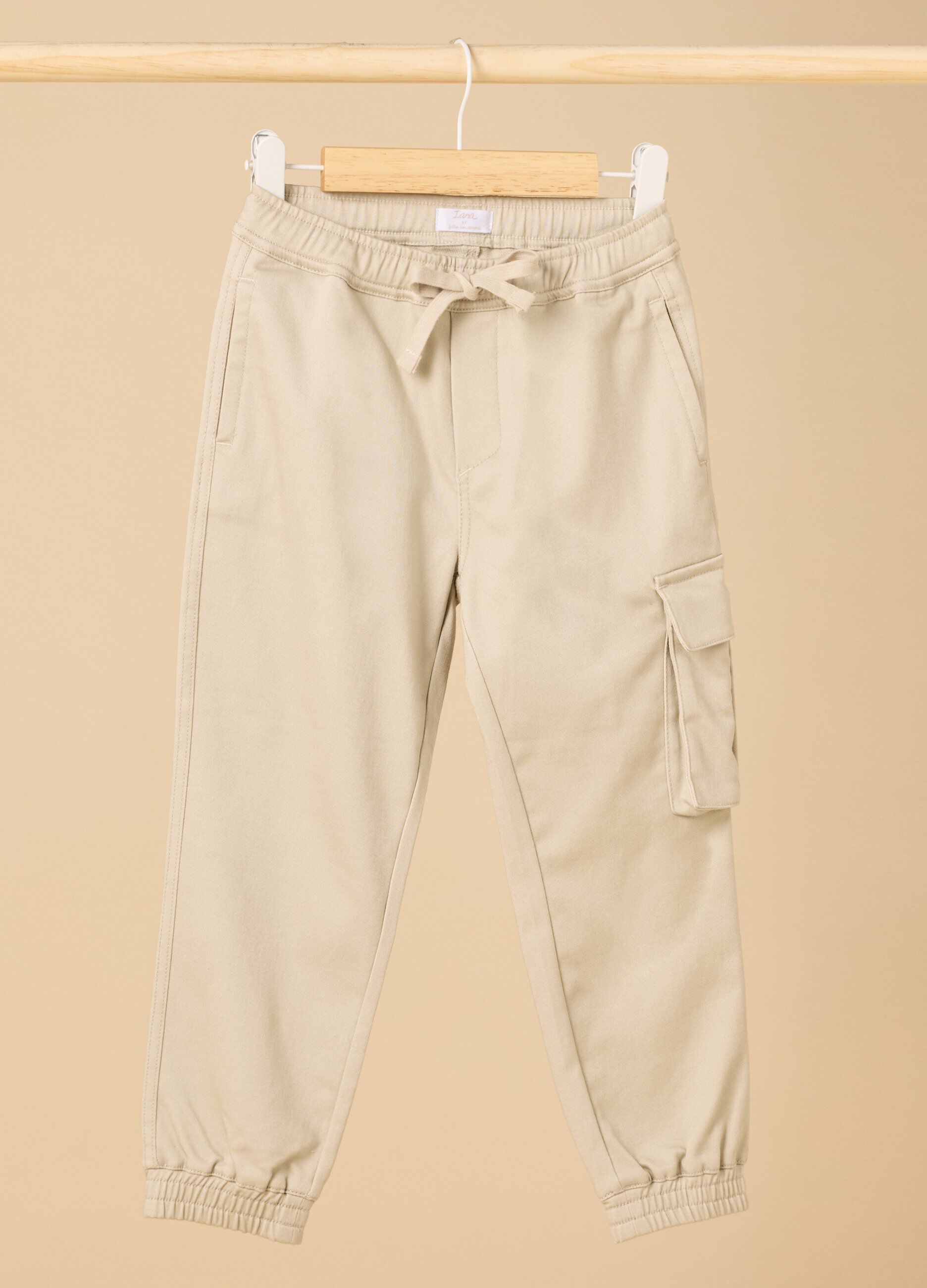 Pantaloni cargo IANA in misto cotone stretch bambino