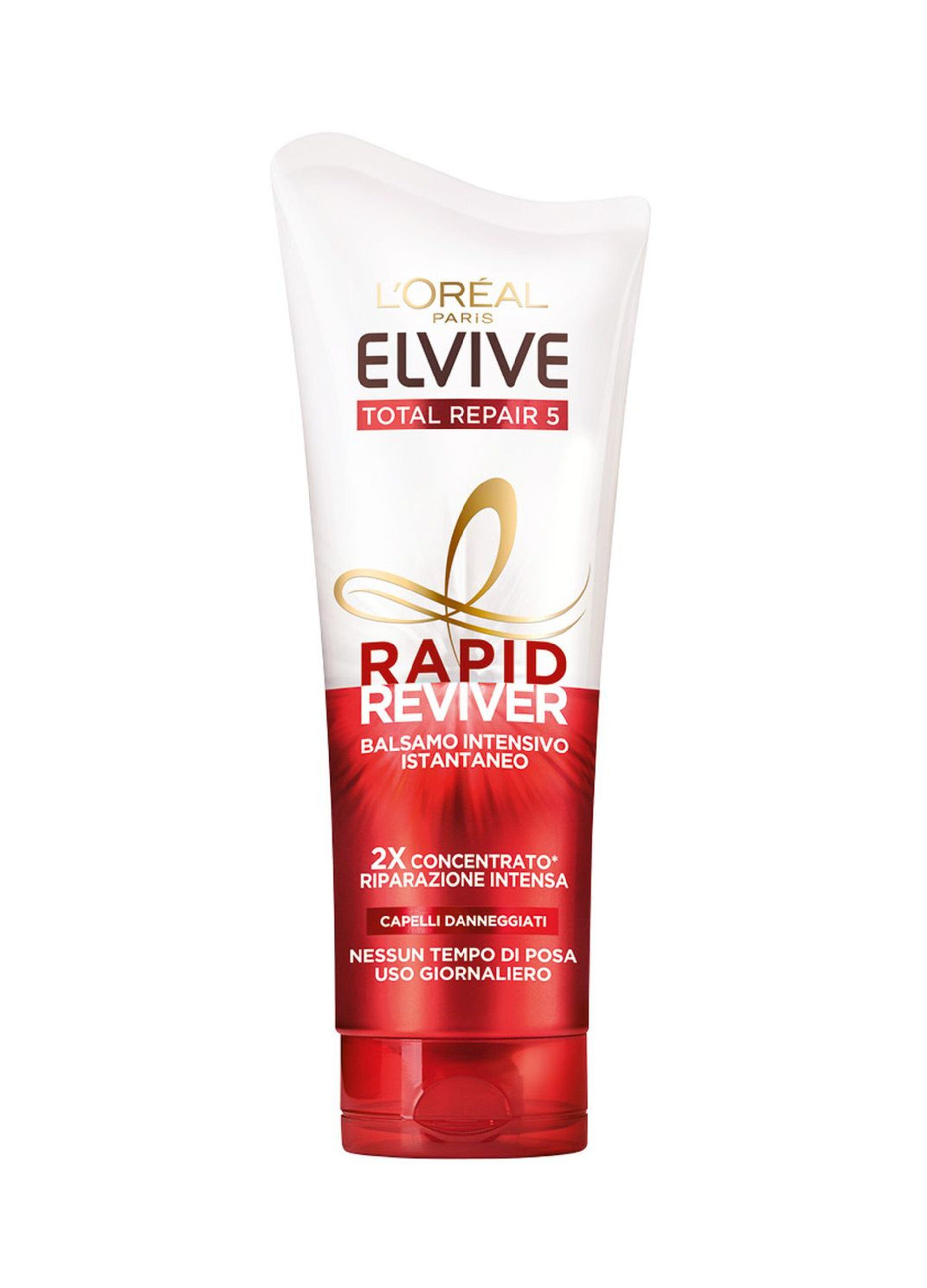 L'OrÃ©al Paris Balsamo Istantaneo Rapid Reviver Elvive Total Repair 5, Arricchito con Amminoacido e Vitamina E, per Capelli Danneggiati, 180 ml.